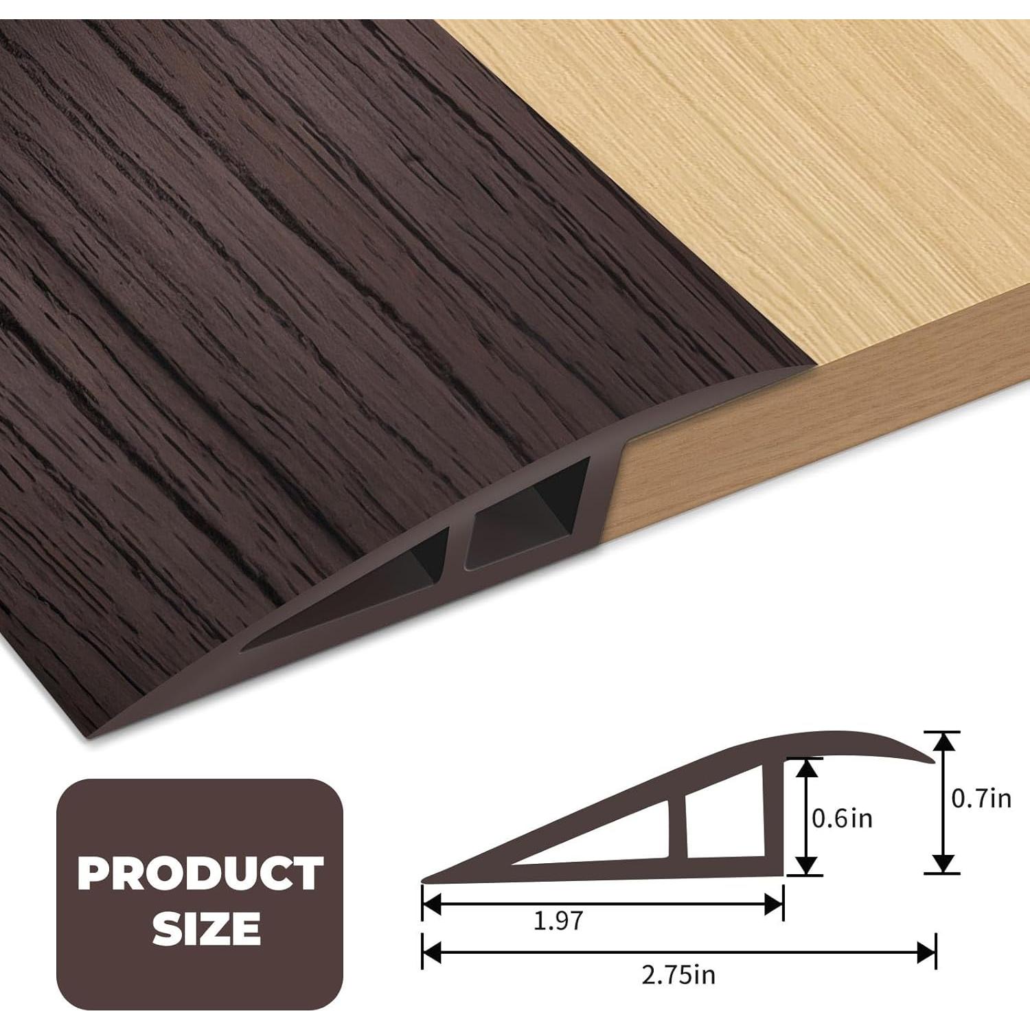 Umbral de transición de vinilo EaseThrift 91.44 cm Nuez negra