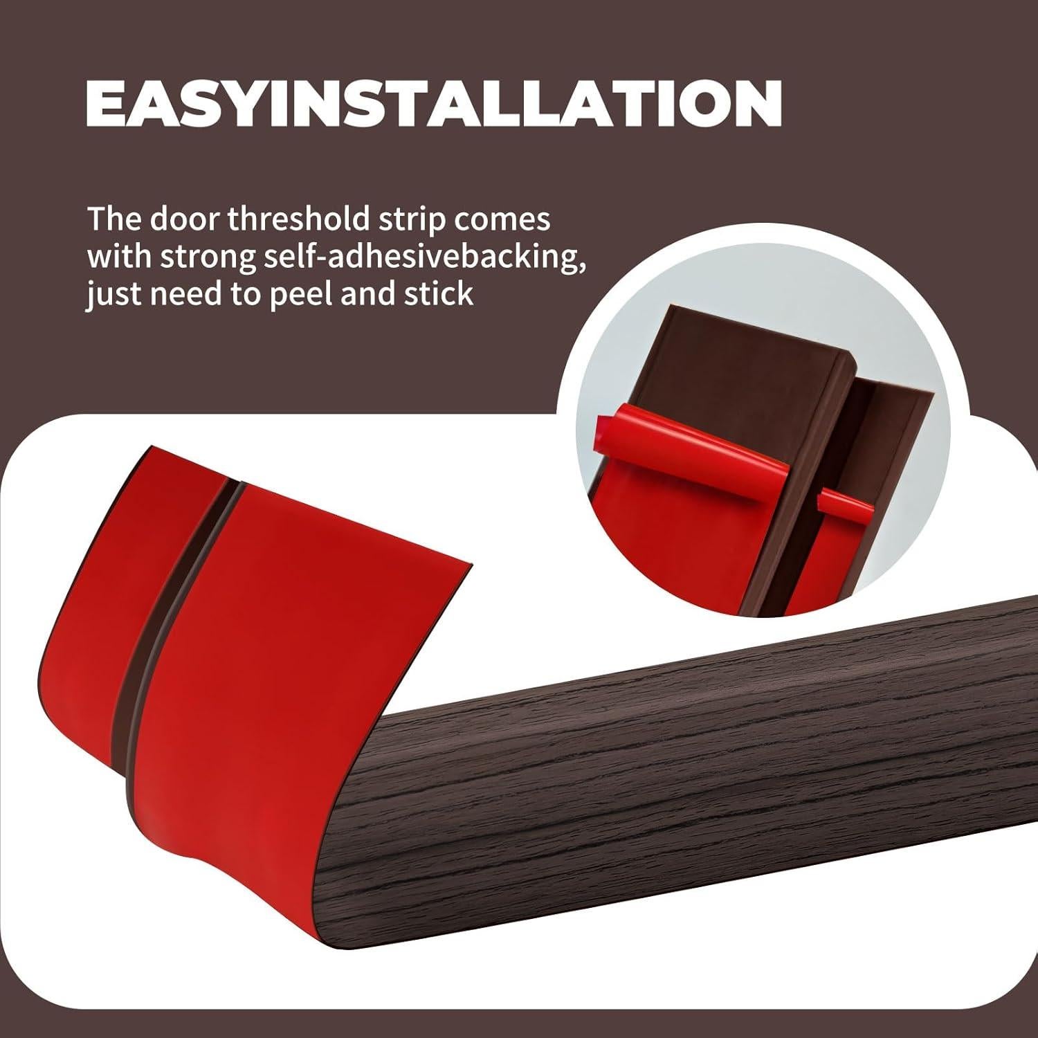 Umbral de transición de vinilo EaseThrift 91.44 cm Nuez negra