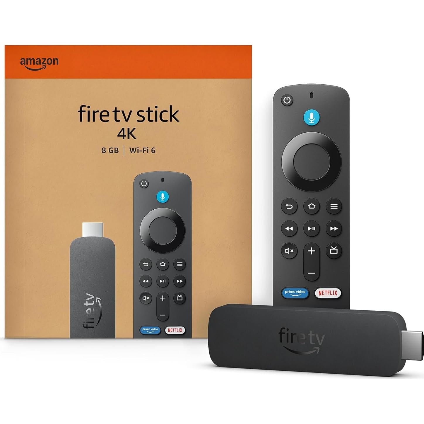 Amazon Fire TV Stick 4K (newest model) with AI-powered Fire TV Search, Wi-Fi 6, stream over 1.8 million movies and shows, free & live TV
