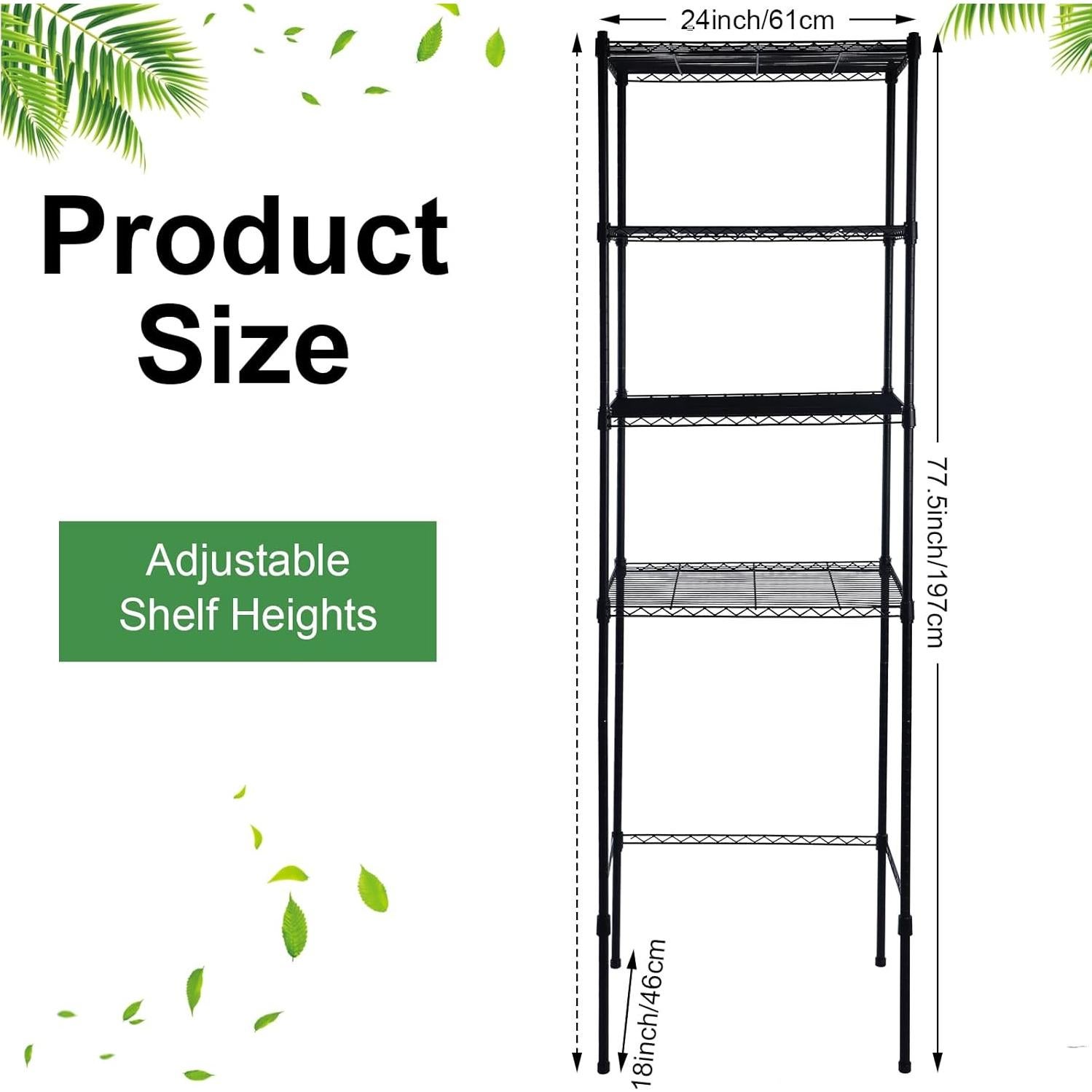 Soporte Organizador Huwena para Mini Nevera 4 Niveles Negro