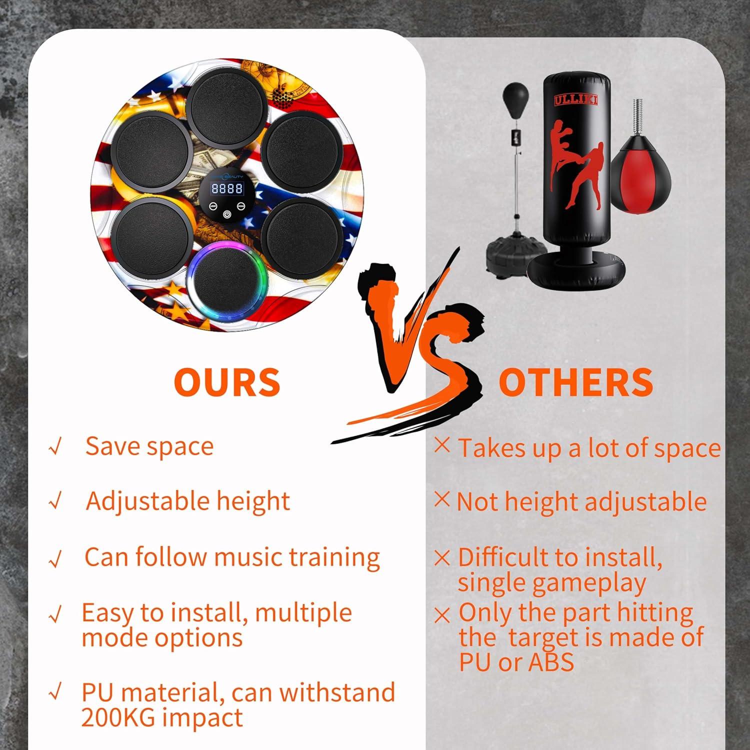 Máquina de Boxeo AMAS Beauty con Guantes y Bluetooth