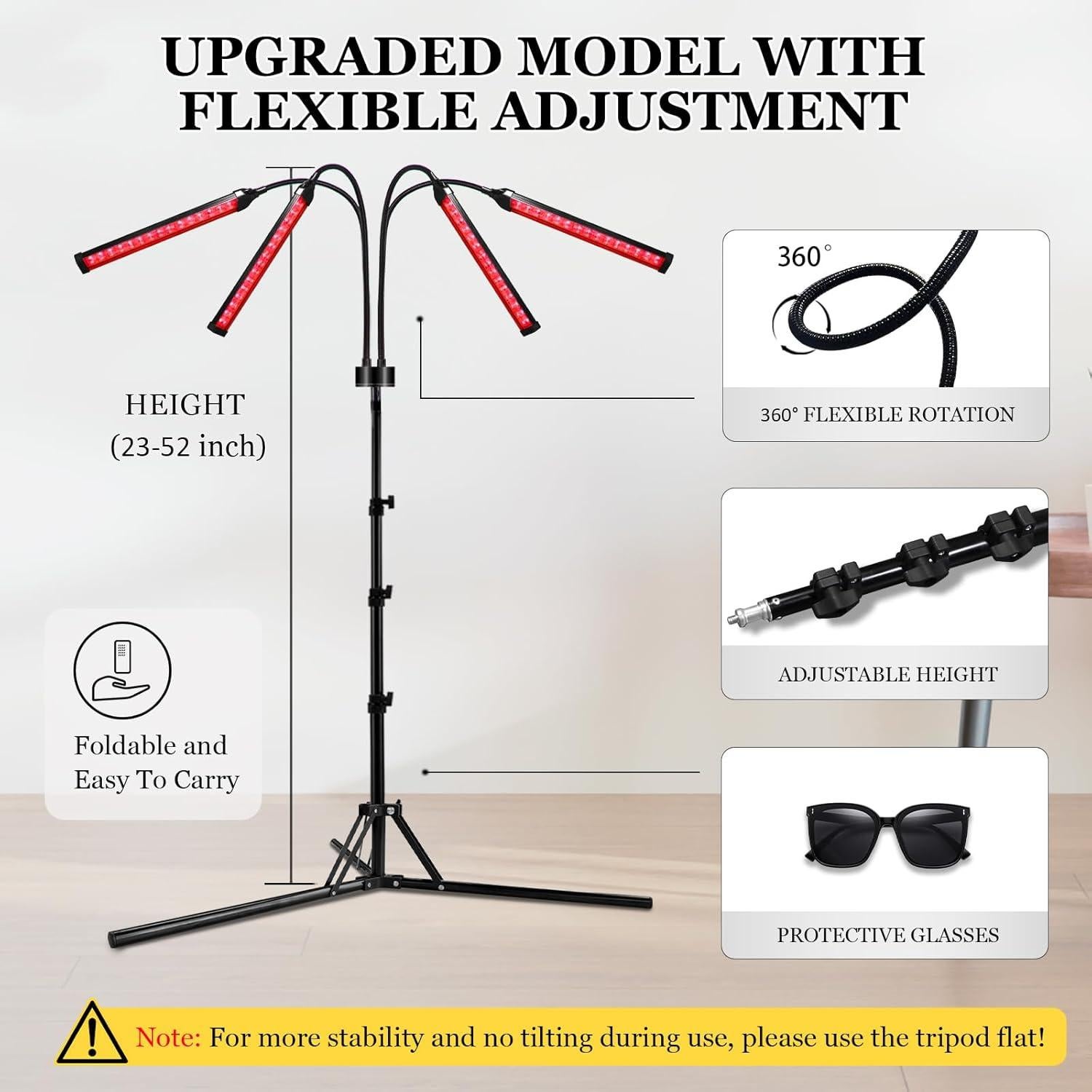 Lámpara de Terapia de Luz Roja Shyineyou 660nm 850nm Ajustable