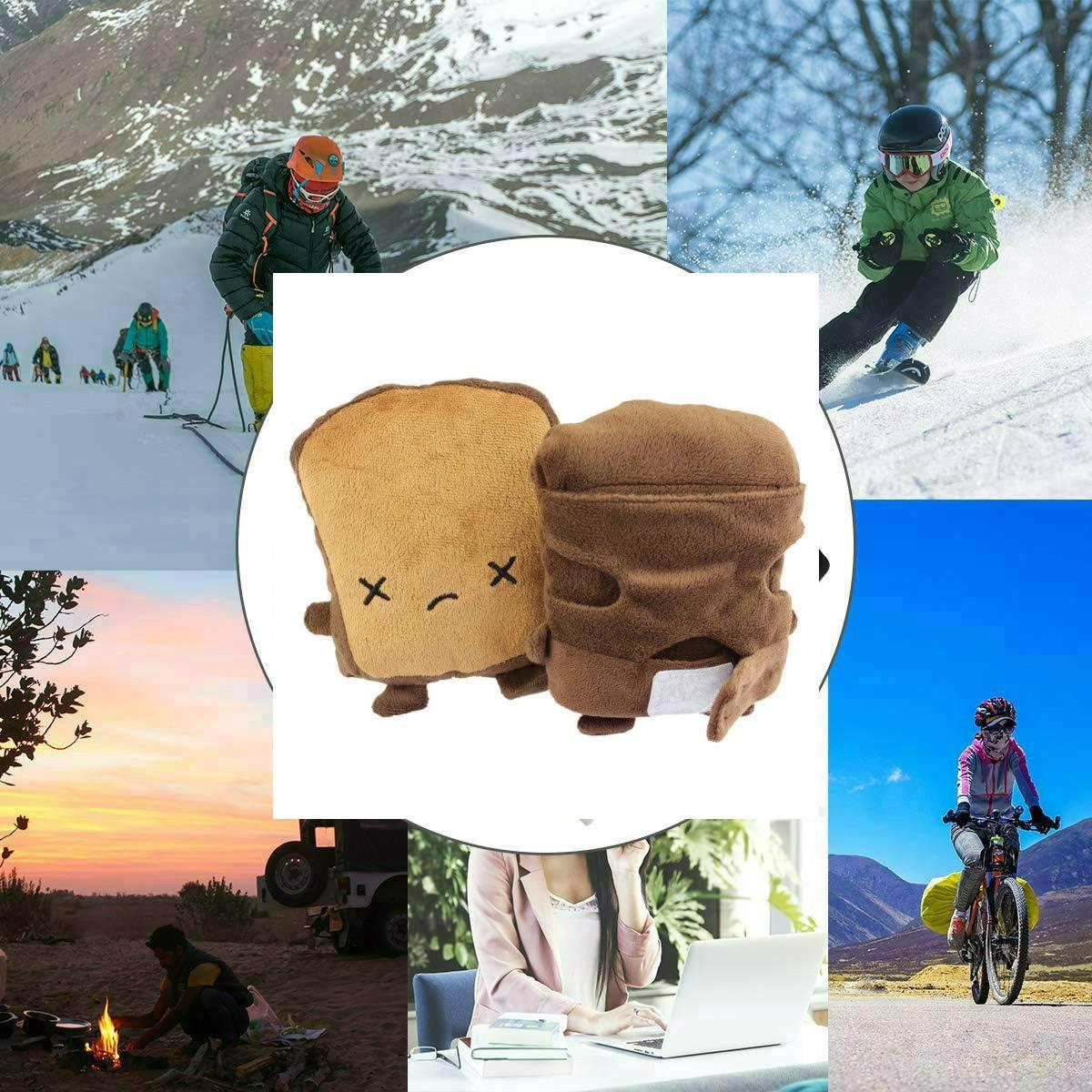 Guantes Calentadores de Manos USB Kbinter Talla Única Marrón