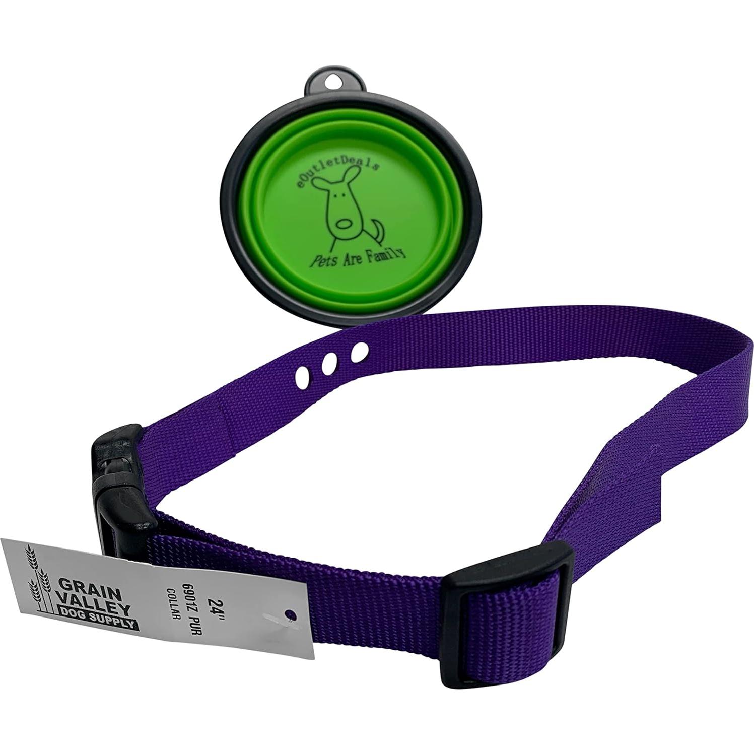 Correa de Reemplazo PetSafe Nylon 66cm con Tazón Viaje Púrpura