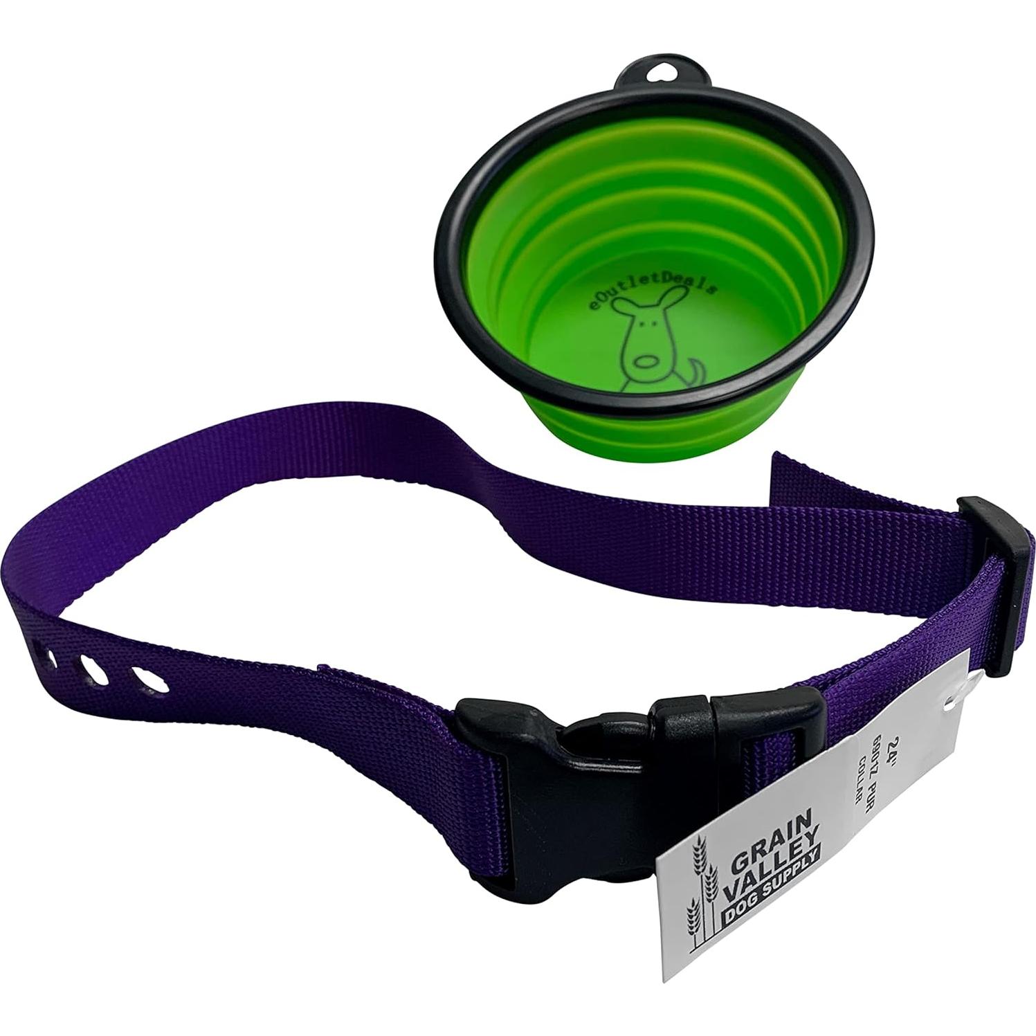 Correa de Reemplazo PetSafe Nylon 66cm con Tazón Viaje Púrpura