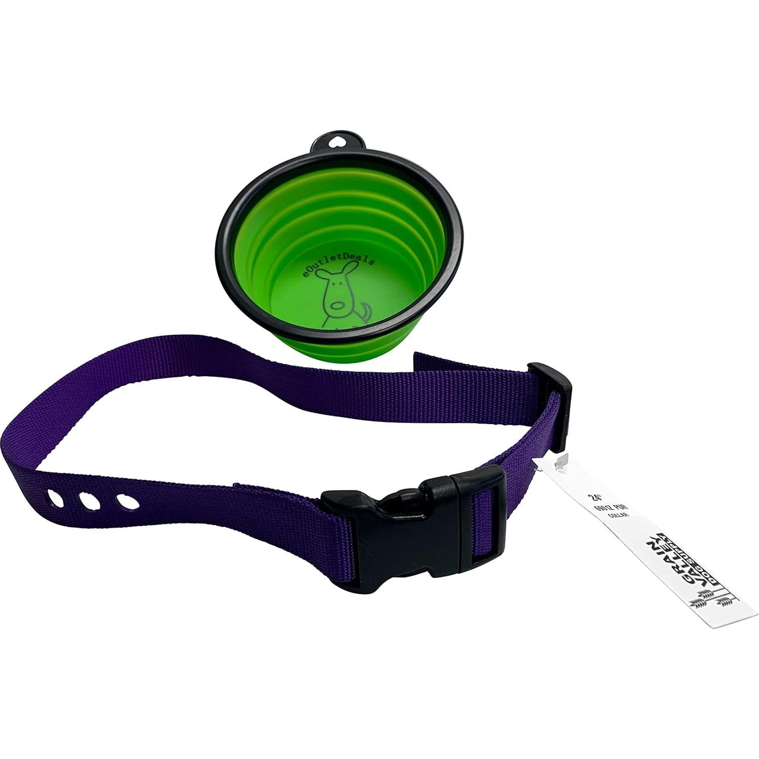 Correa de Reemplazo PetSafe Nylon 66cm con Tazón Viaje Púrpura