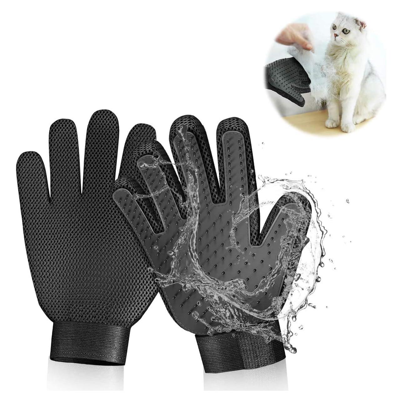 Guantes de Aseo para Mascotas STARROAD-TIM - 2 Piezas Negros