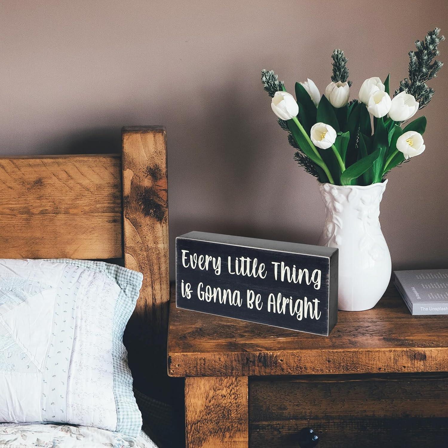 Señal de Madera Esur Cada Pequeña Cosa Va a Estar Bien 20x10 cm