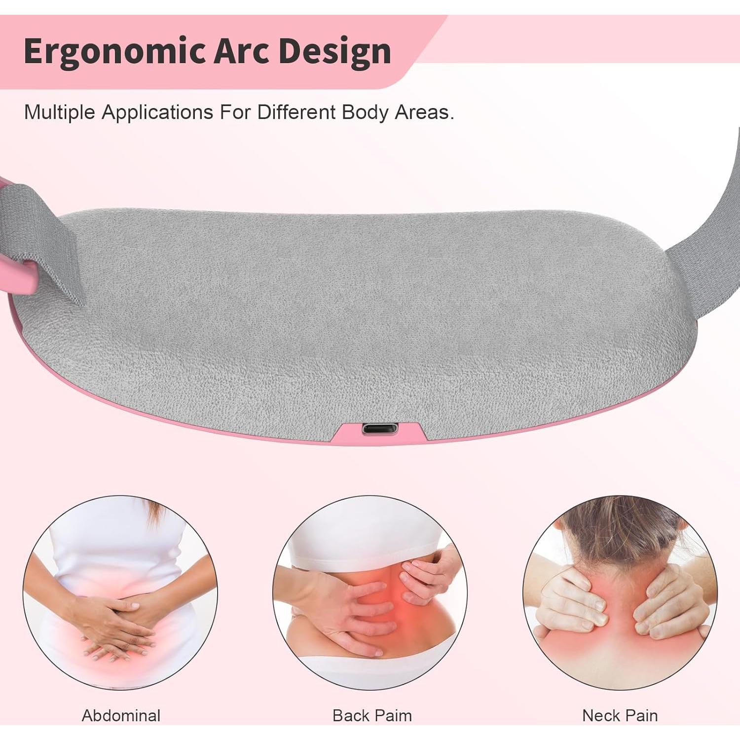 Almohadilla Calentadora Inalámbrica HZD Rosa 3 Niveles Calor