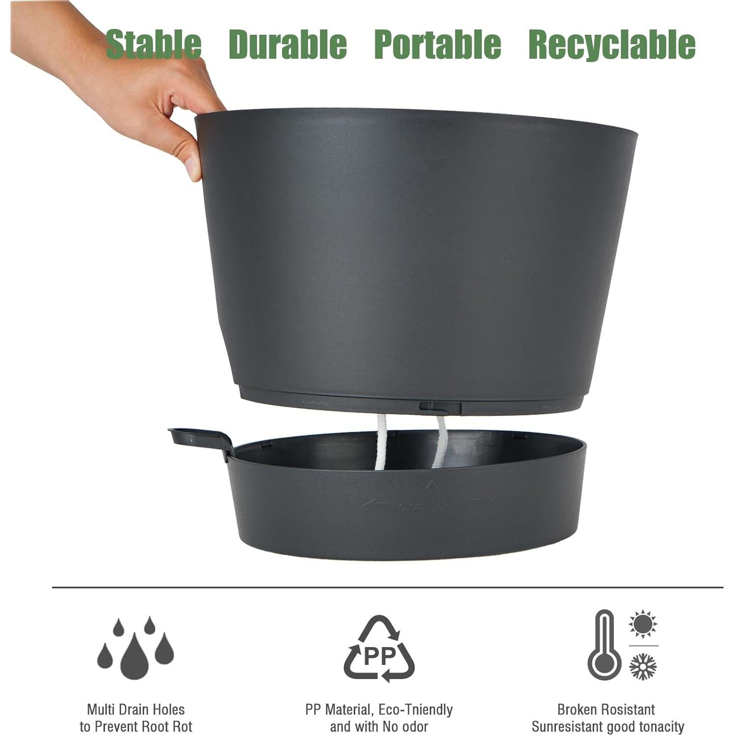 Maceta Autorriego SwinDuck 30cm con Reservorio 1,77L