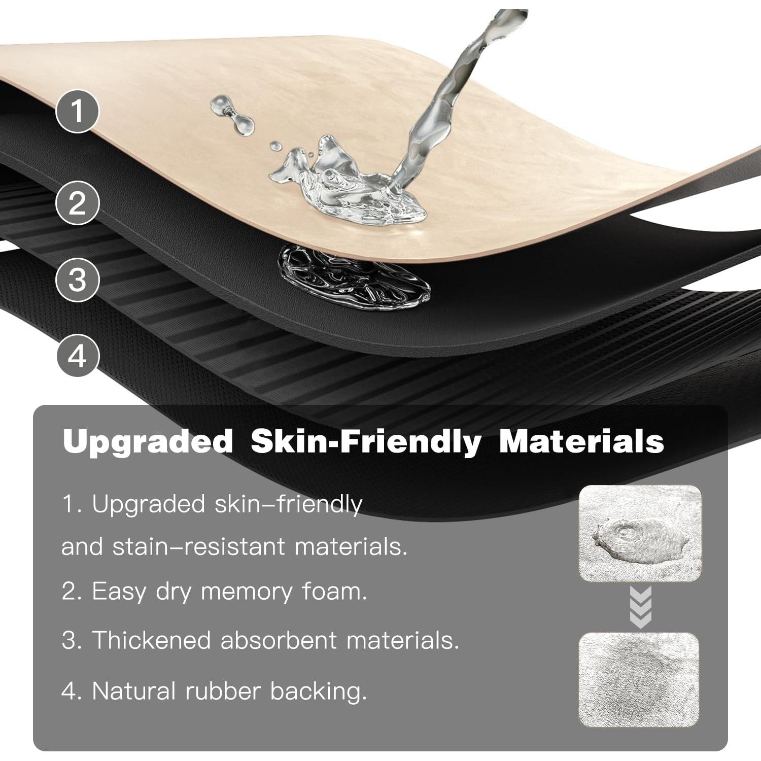 Alfombra de Baño Antideslizante TYUU Beige 40.6x61cm