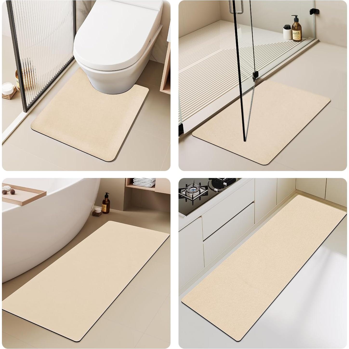 Alfombra de Baño Antideslizante TYUU Beige 40.6x61cm