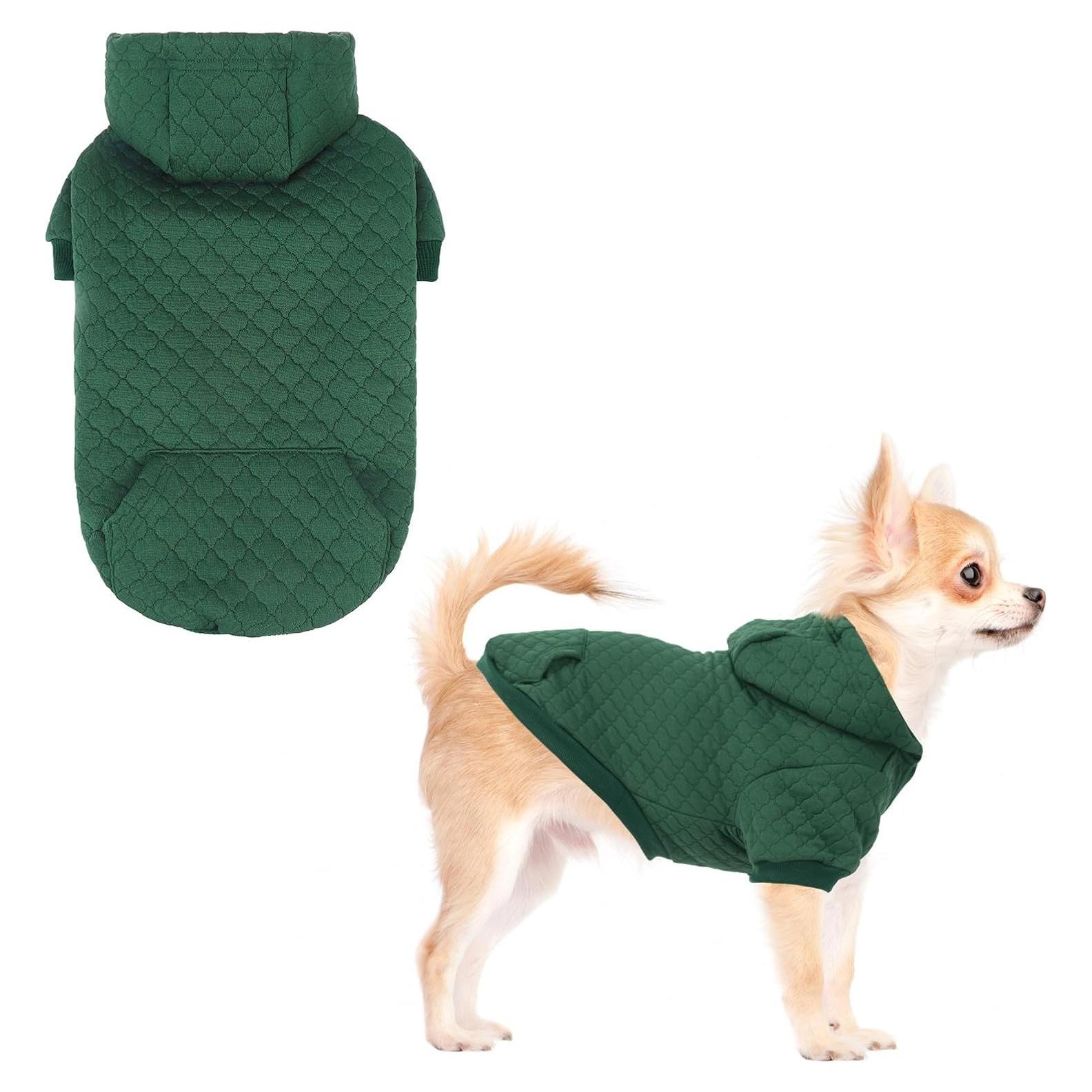 Sudadera para Perros KOOLTAIL Verde con Gorra y Bolsillo