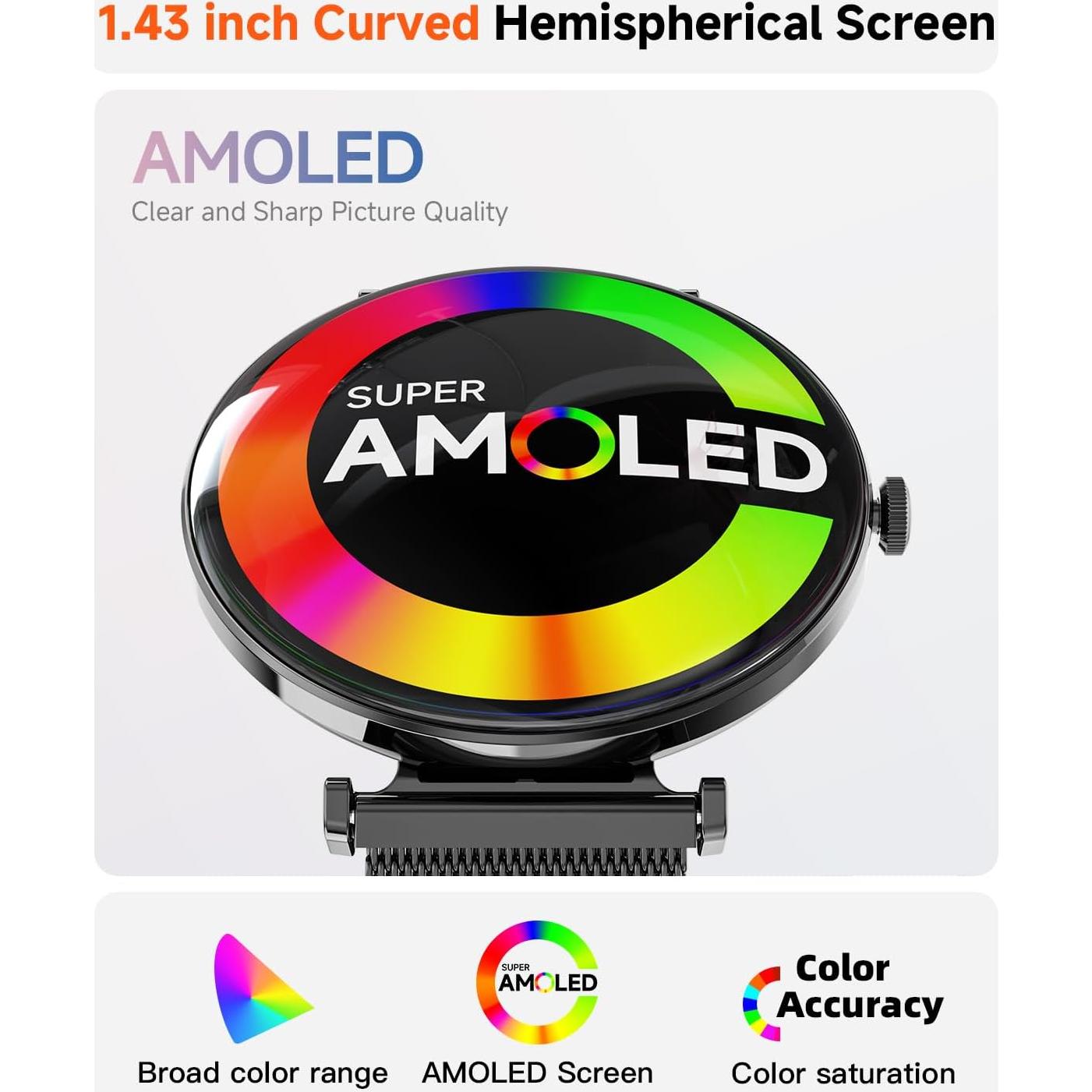 Reloj Inteligente Hwagol S1 Pantalla AMOLED 1.43" IP68
