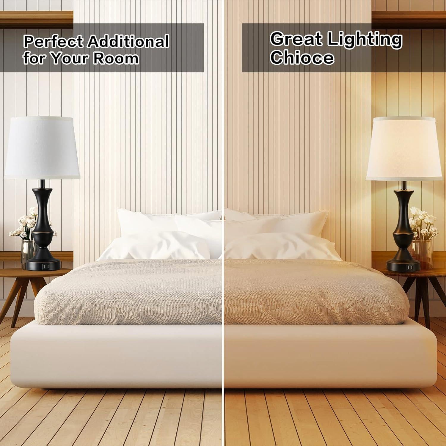 Juego de Lámparas de Mesa Táctiles Luvkczc 56 cm USB Regulables