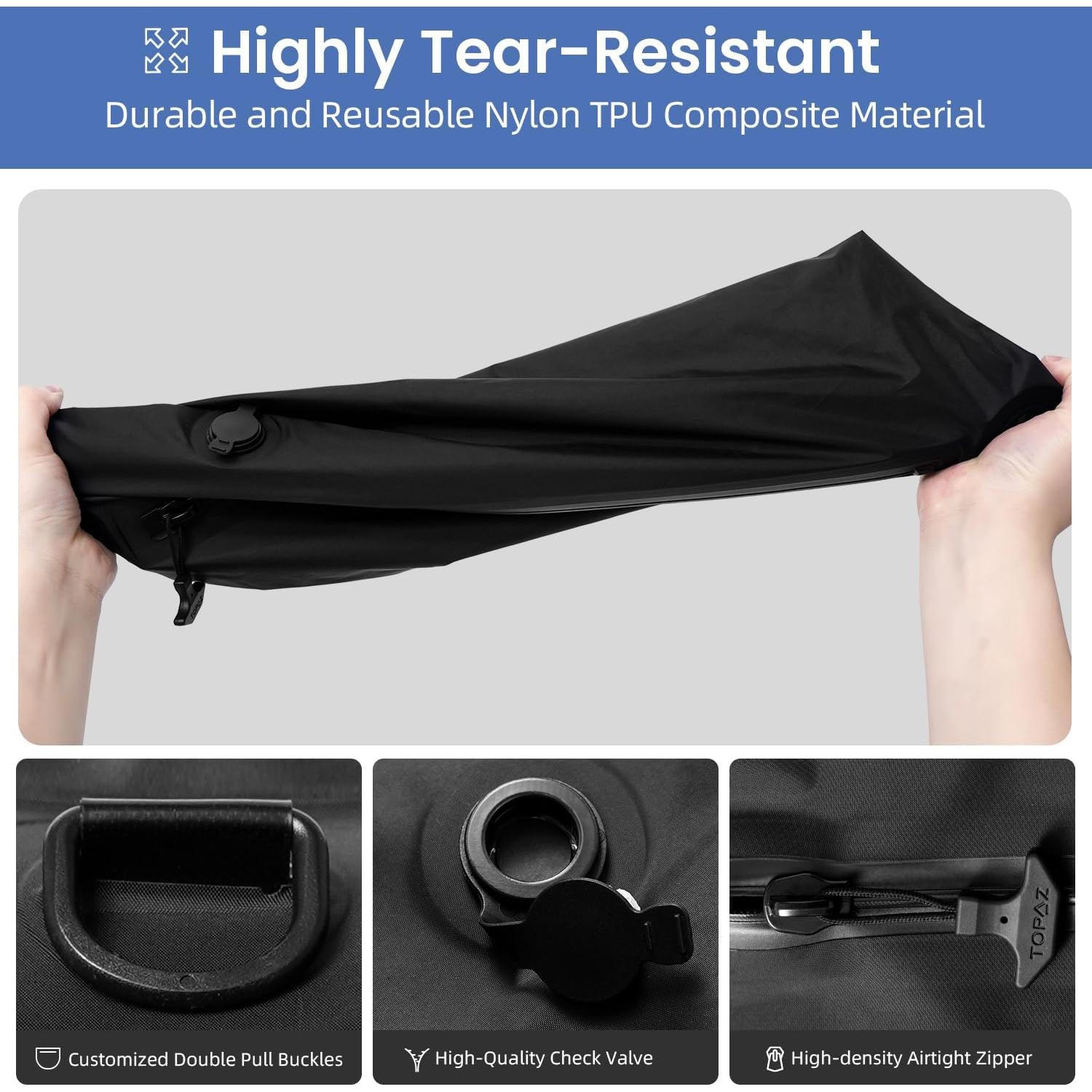 BAGAIL Bolsa de Vacío Grande Negra para Viaje - Impermeable