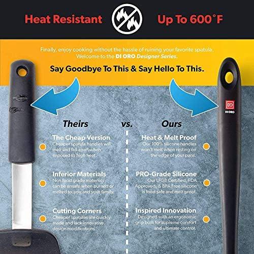 Espátula Pequeña de Silicona DI ORO - Libre de BPA, 22.3 cm