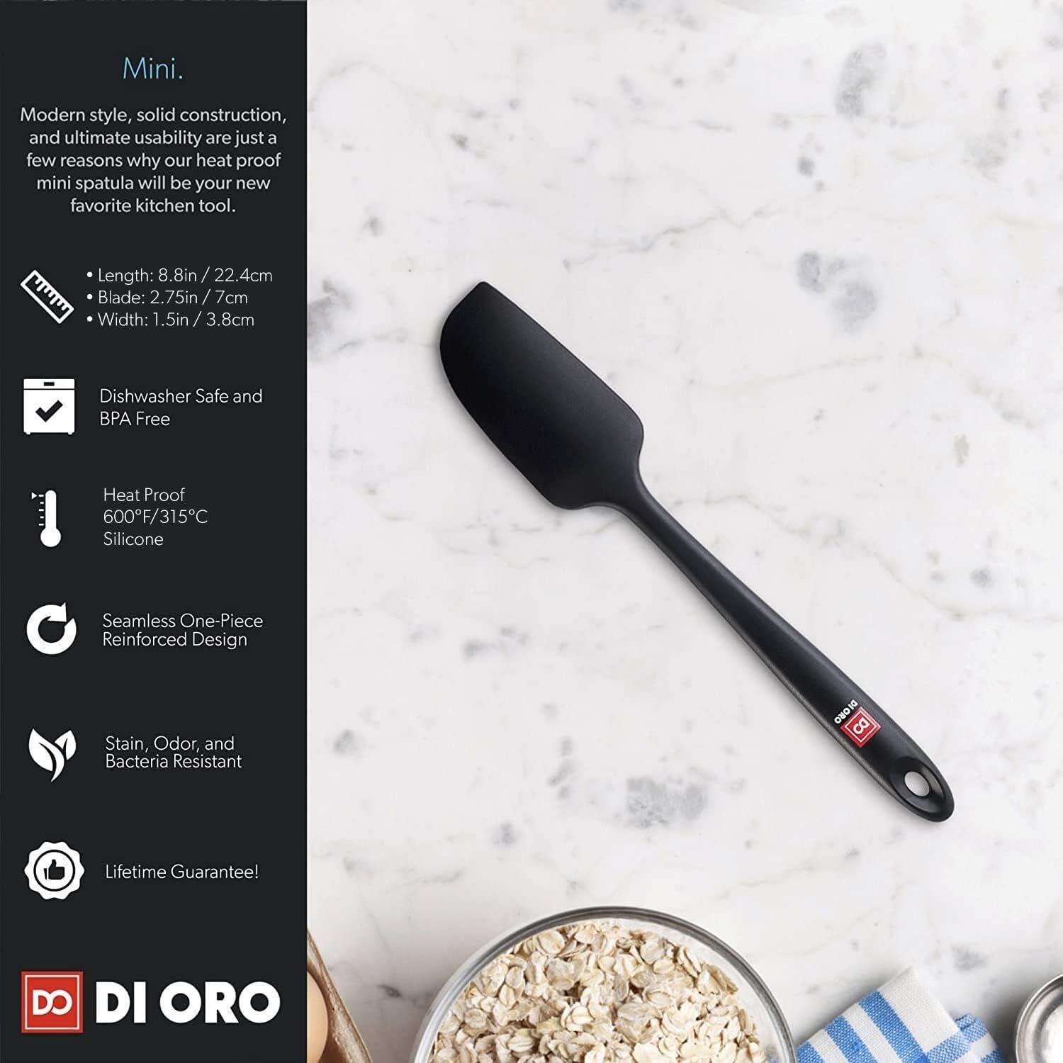 Espátula Pequeña de Silicona DI ORO - Libre de BPA, 22.3 cm