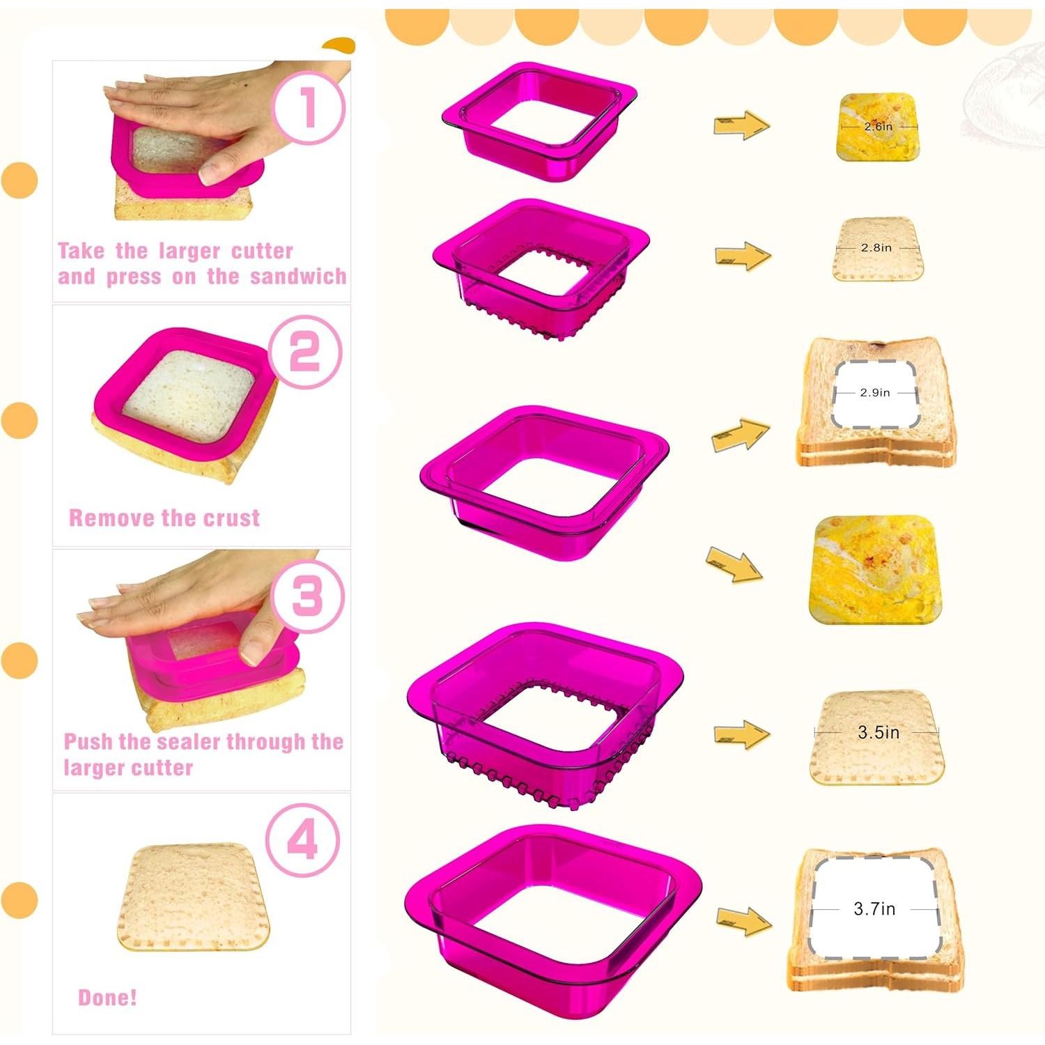 Cortador y Sellador de Sándwich Tribe Glare 5 Piezas - Púrpura