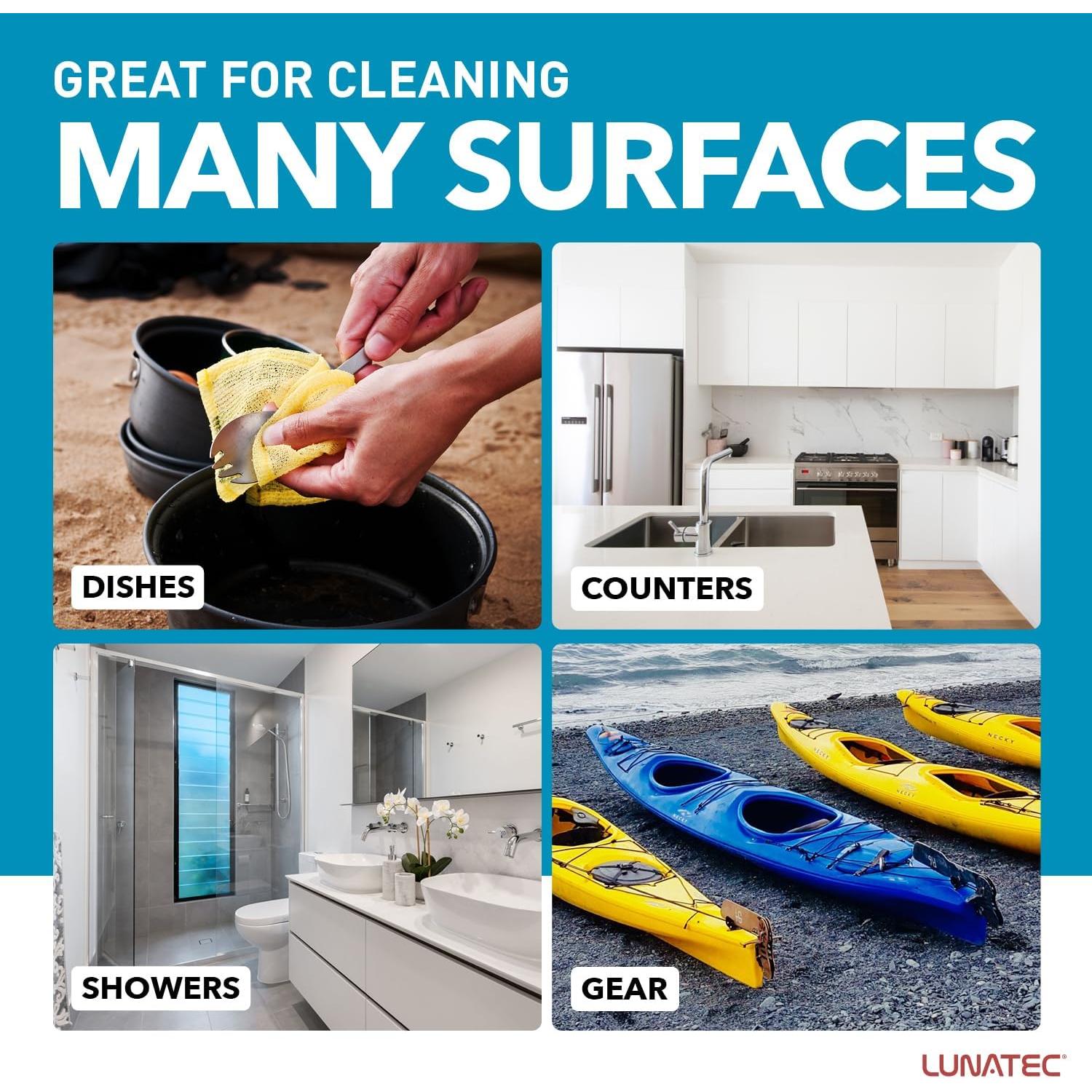 Paños de Cocina Lunatec 4 Piezas Nylon Sin Olor 20x20 cm