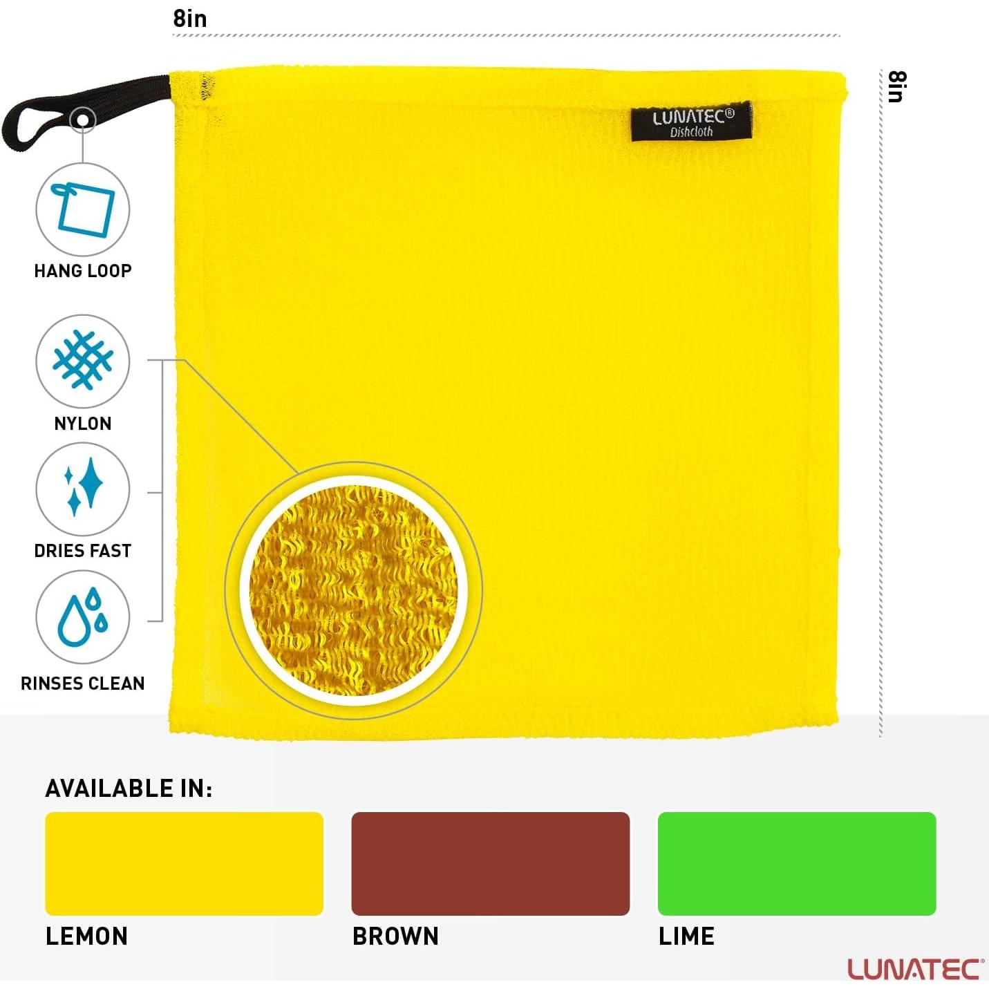 Paños de Cocina Lunatec 4 Piezas Nylon Sin Olor 20x20 cm