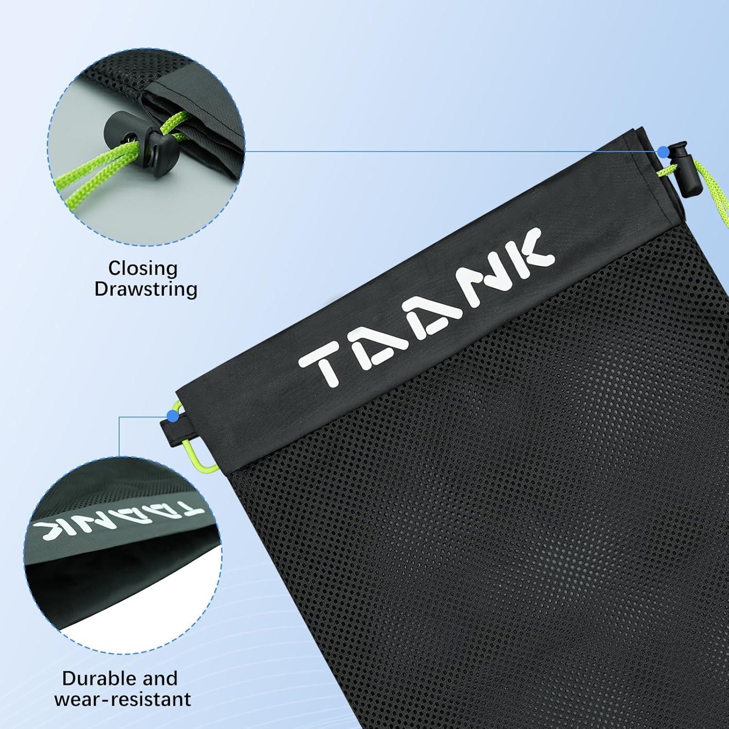 Bolsa de Malla TAANK con Cierre de Cordón 45x30cm Negra