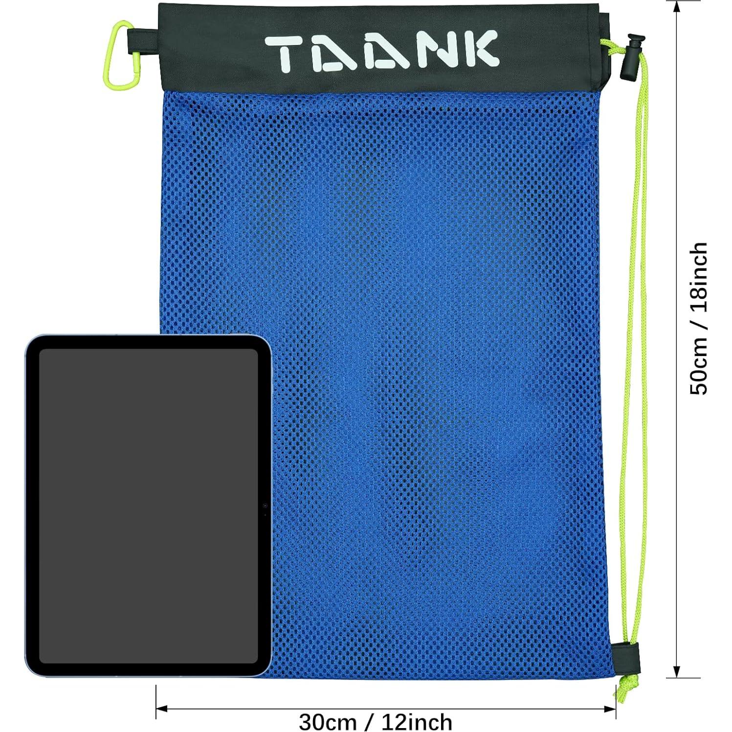 Bolsa de Malla TAANK con Cierre de Cordón 45x30cm Negra