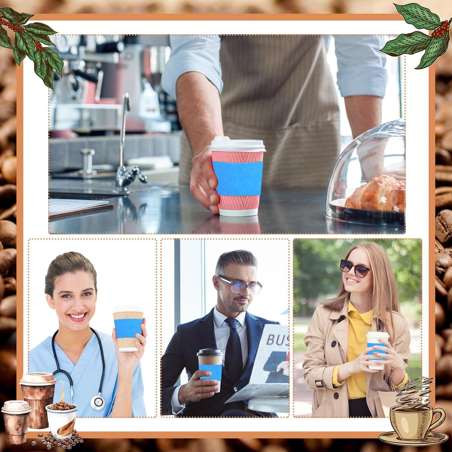 Mangas de Taza de Café Desechables zsccxq 100 Pcs Azul Bebé