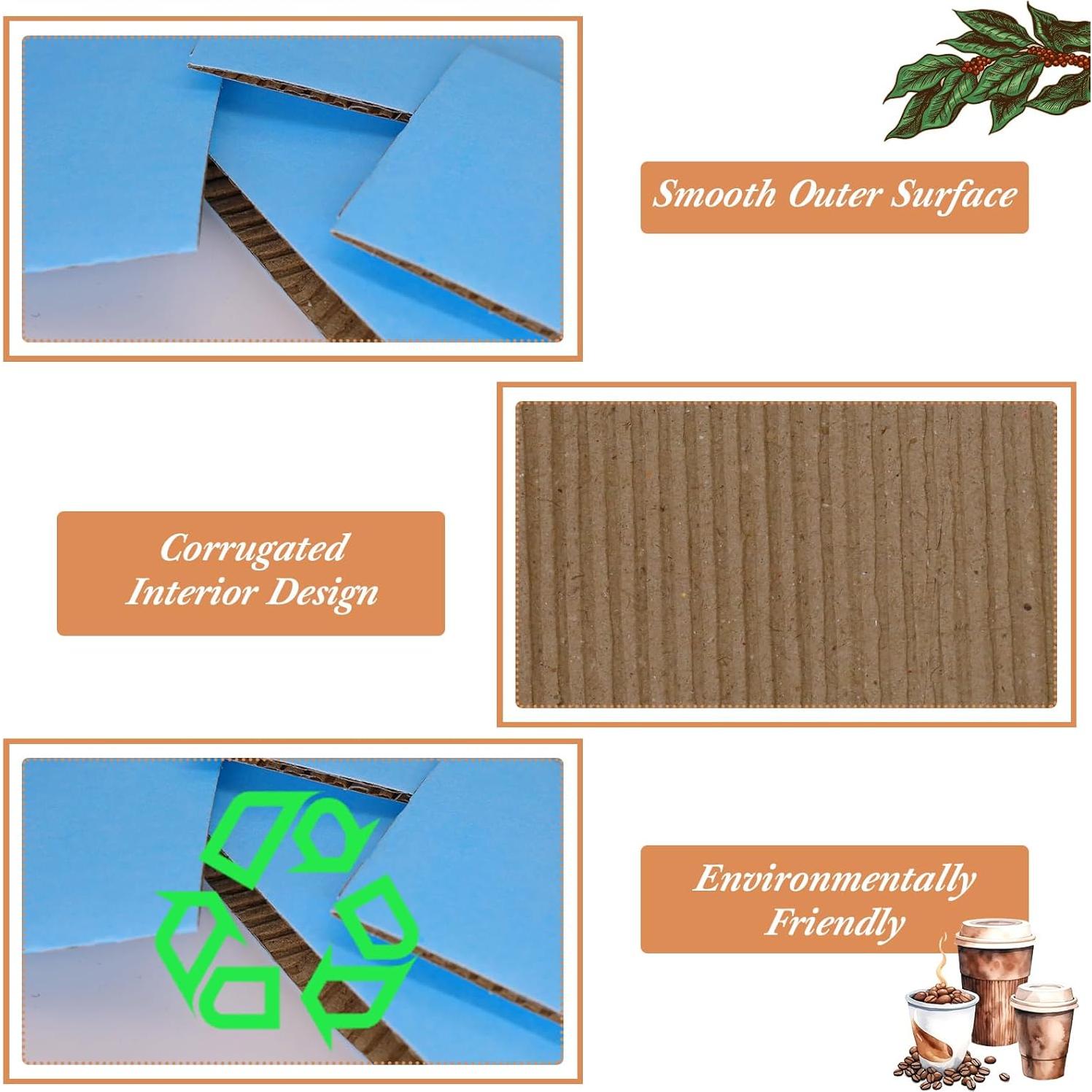 Mangas de Taza de Café Desechables zsccxq 100 Pcs Azul Bebé