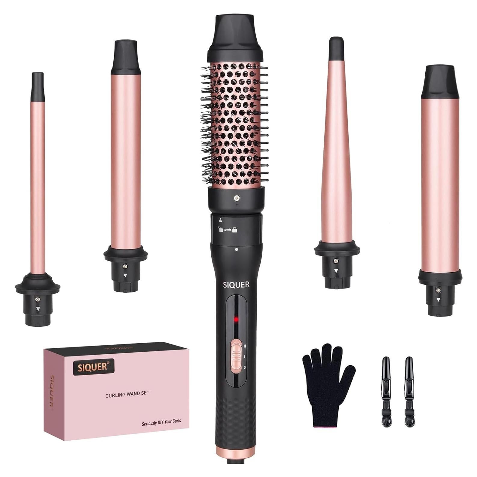 Juego de Rizador 5 en 1 SIQUER - Plancha de Rizar y Cepillo Térmico