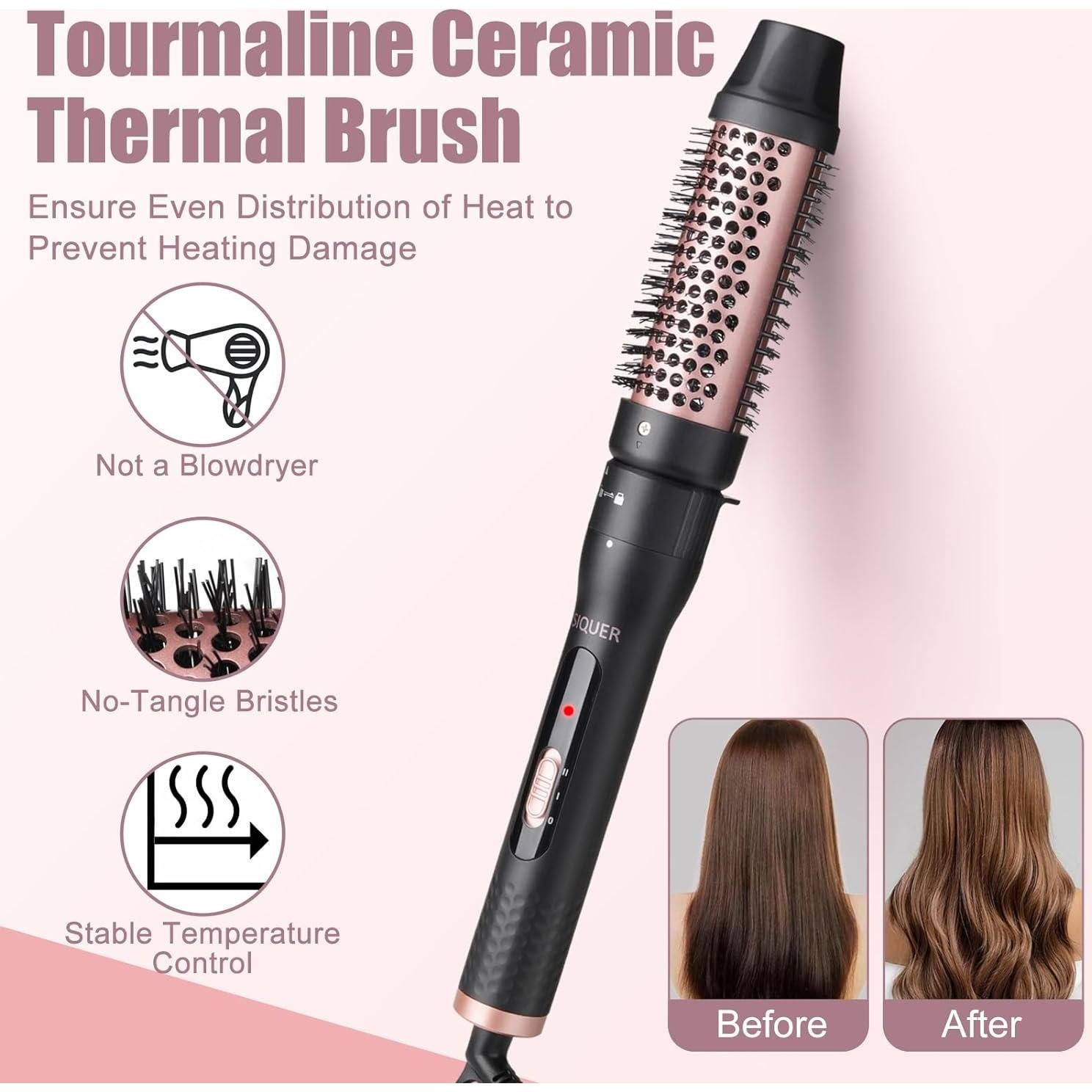 Juego de Rizador 5 en 1 SIQUER - Plancha de Rizar y Cepillo Térmico