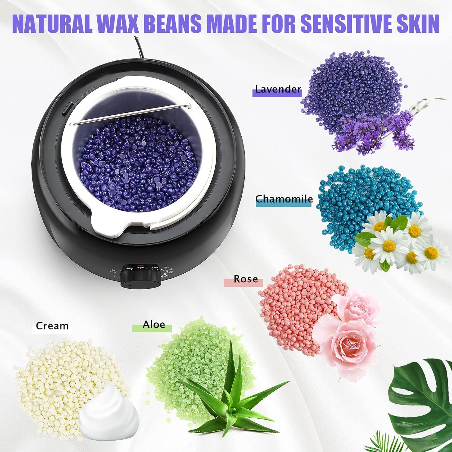 Kit de Cera TIKESI para Depilación - 500ml + 5 Bolsas 400g