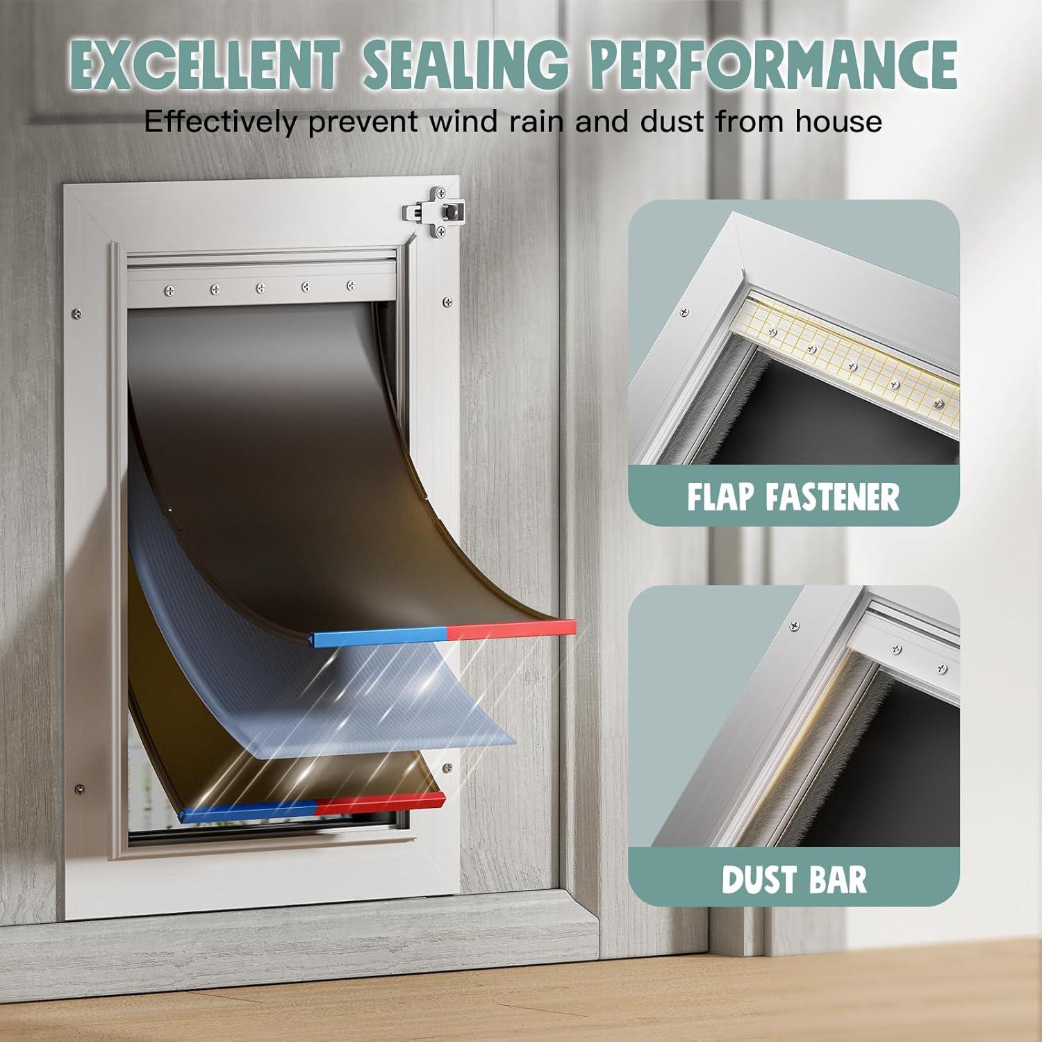 Puerta para Perros PETCOMING Aluminio Grande 49,9 kg