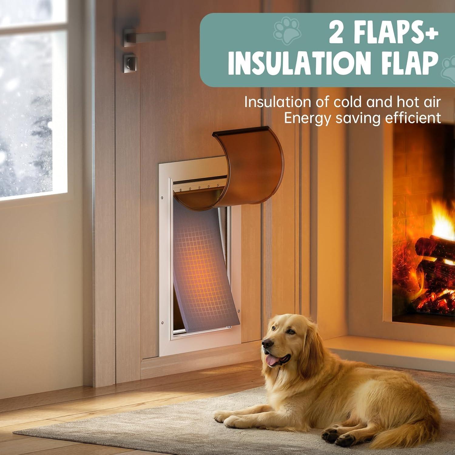 Puerta para Perros PETCOMING Aluminio Grande 49,9 kg