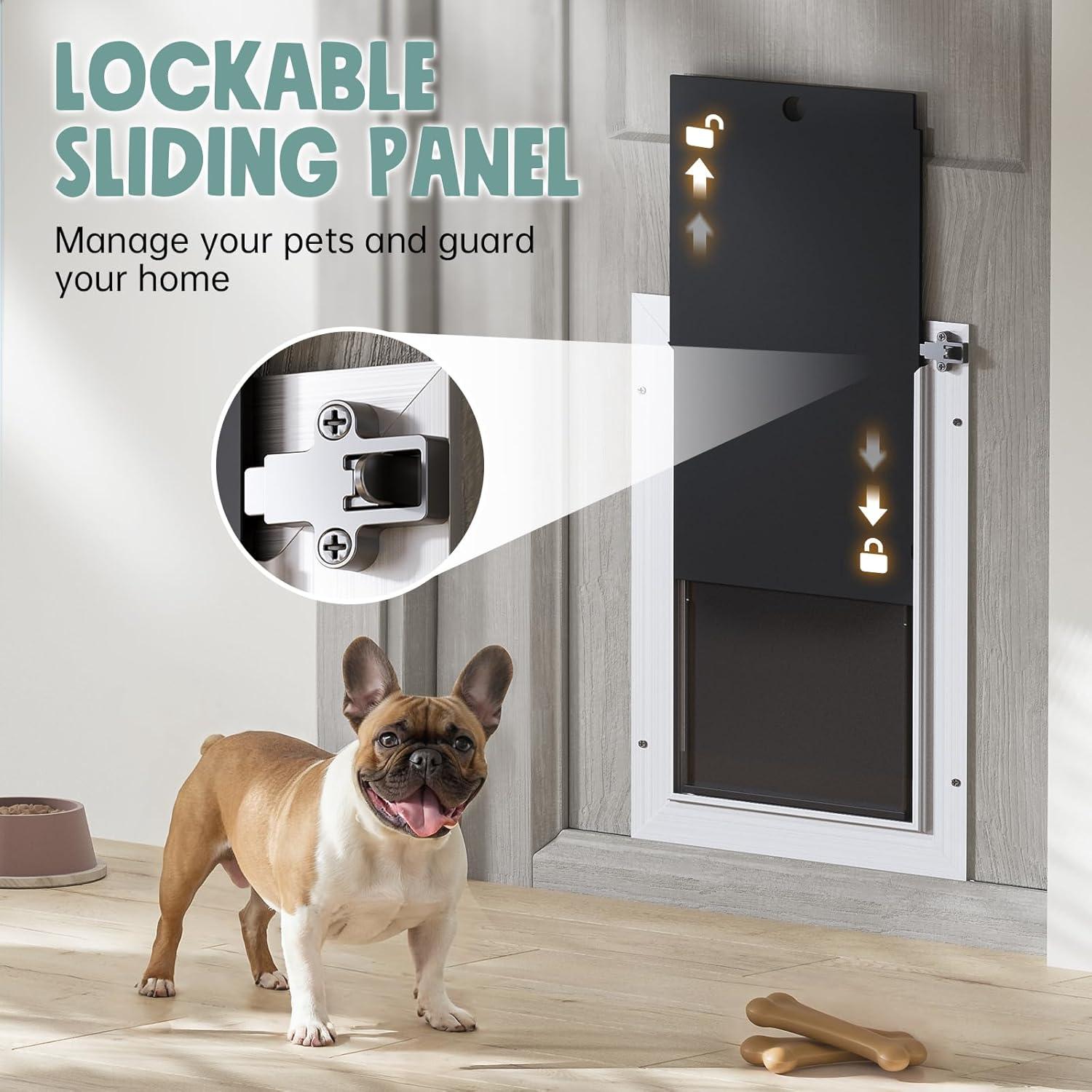 Puerta para Perros PETCOMING Aluminio Grande 49,9 kg