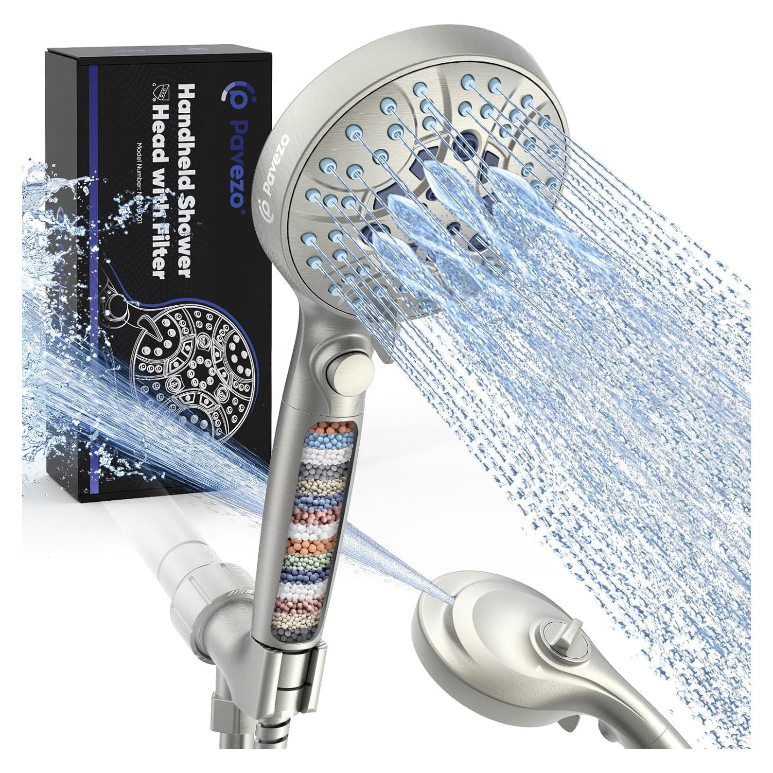 Cabezal de Ducha de Mano Pavezo Alta Presión 10 Modos Filtro