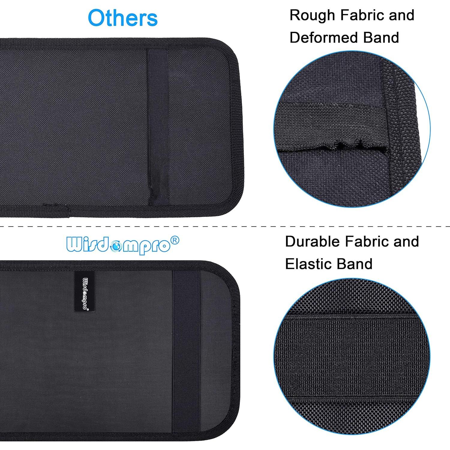 Organizador de Visera de Coche Wisdompro Negro con Bolsillos