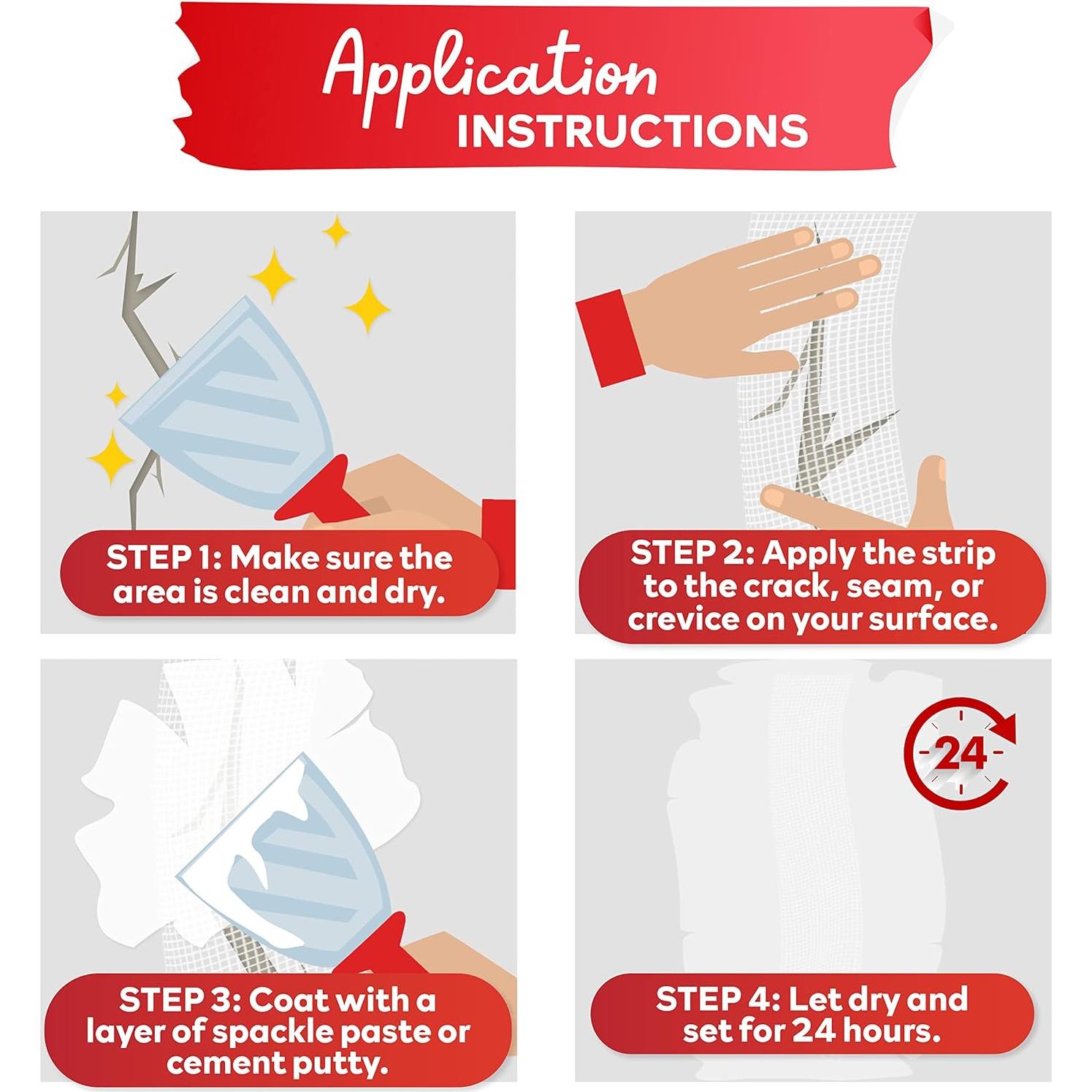Cinta de Reparación de Paneles de Yeso XFasten 5.08 cm x 27.43 m