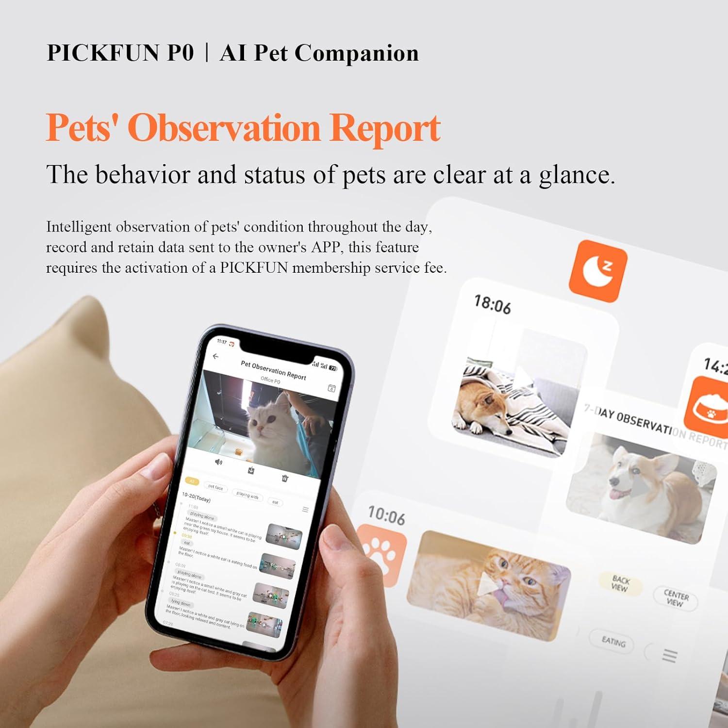 Cámara para Mascotas PICKFUN P0 HD 5MP con Audio Bidireccional