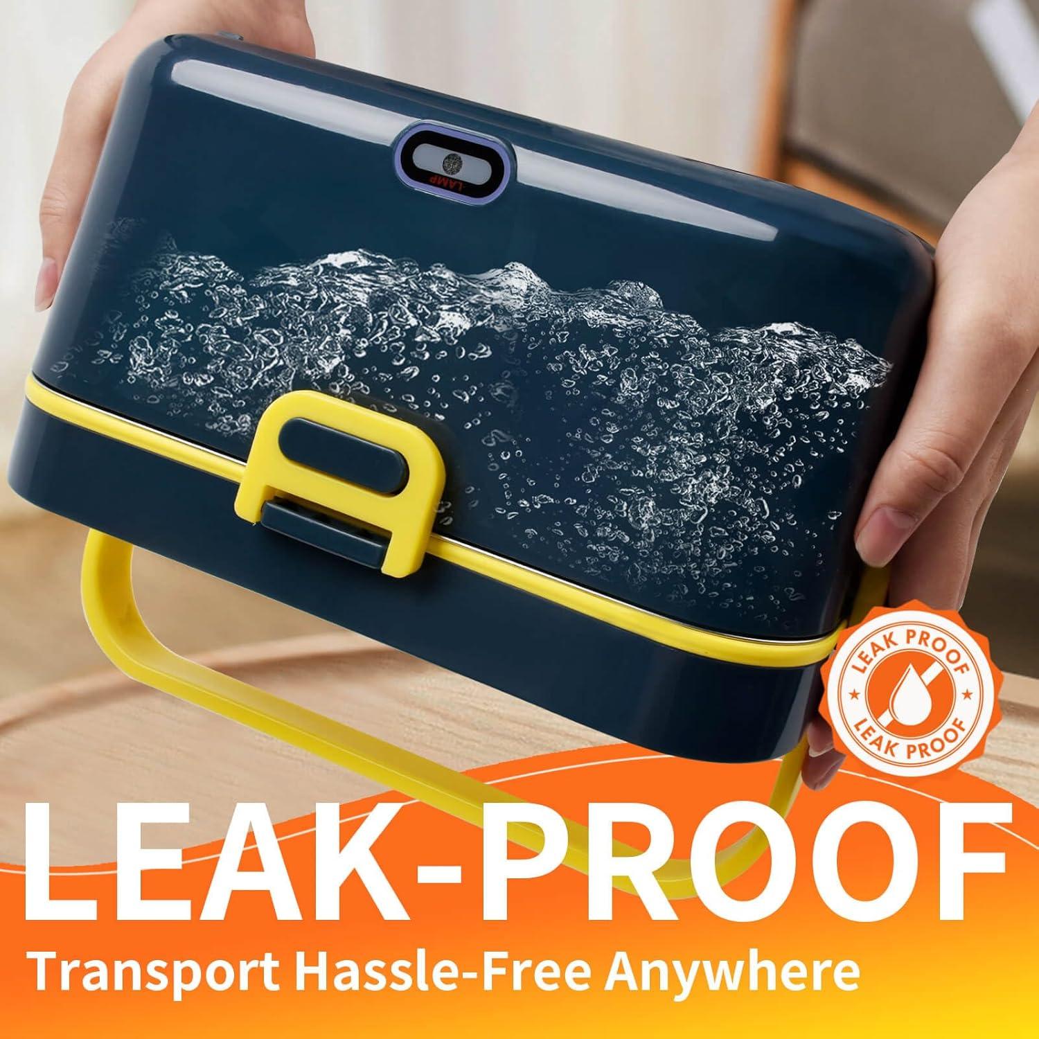 Caja de Almuerzo Eléctrica Aotto 2L 90W Portátil Azul