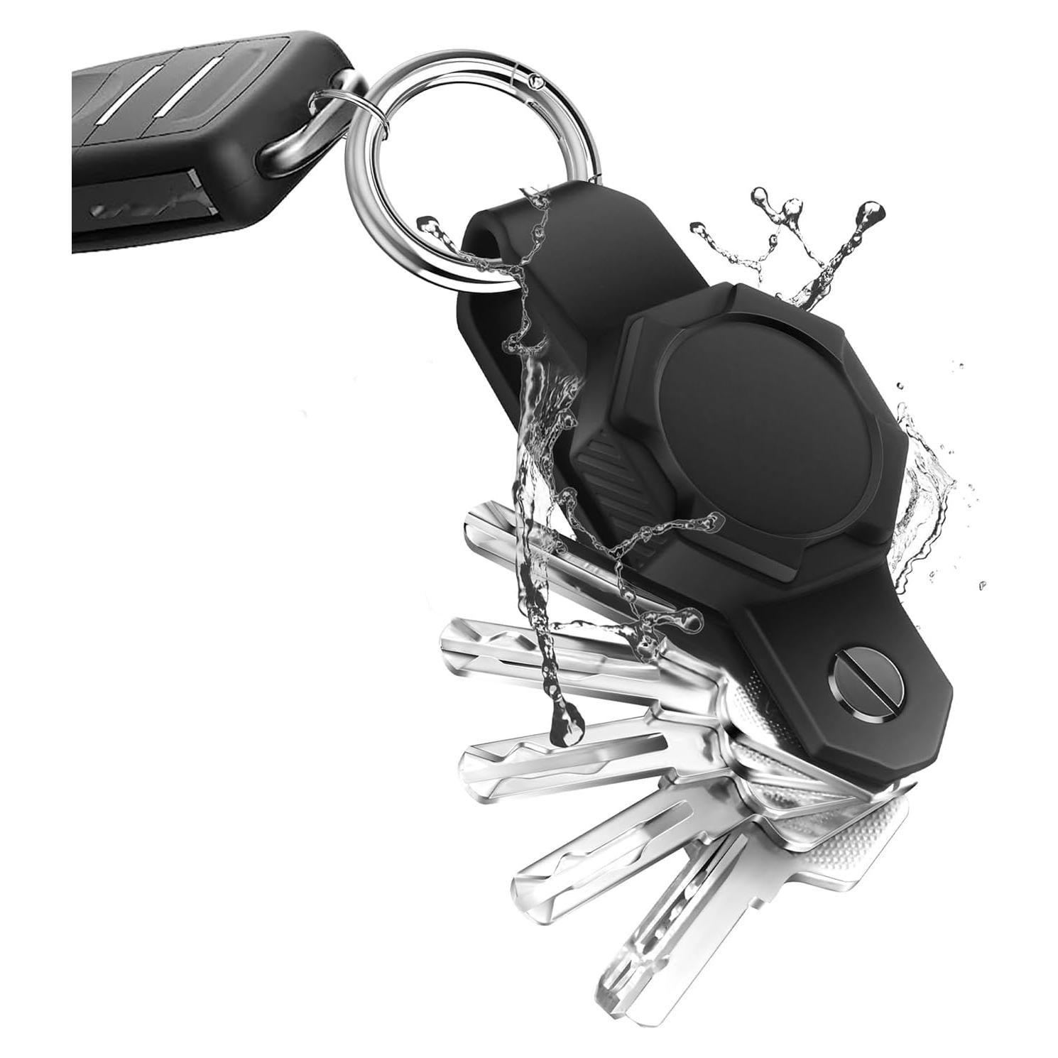 Organizador de Llaves Airtag Aircawin - Funda Silicona Negra