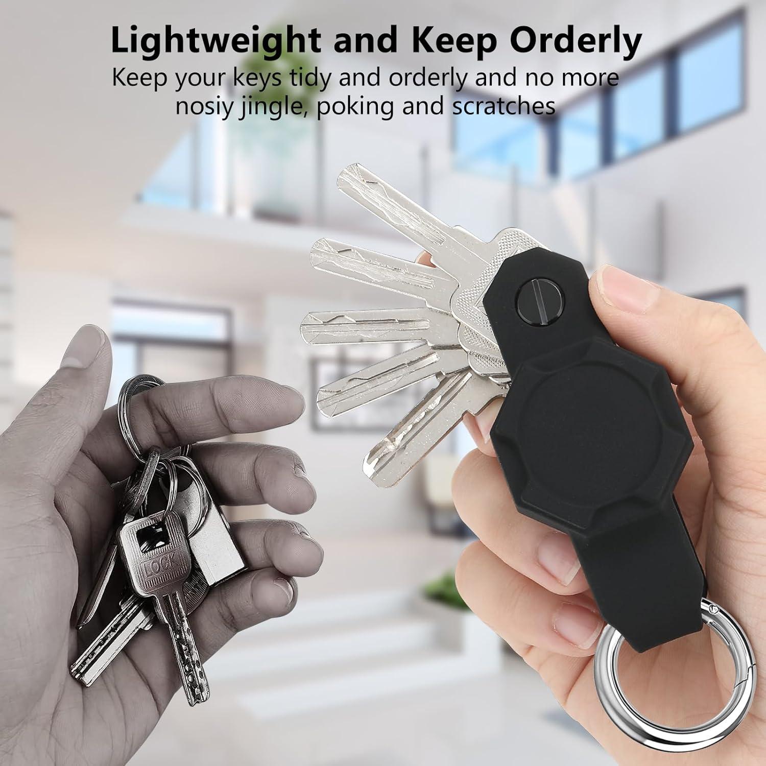 Organizador de Llaves Airtag Aircawin - Funda Silicona Negra