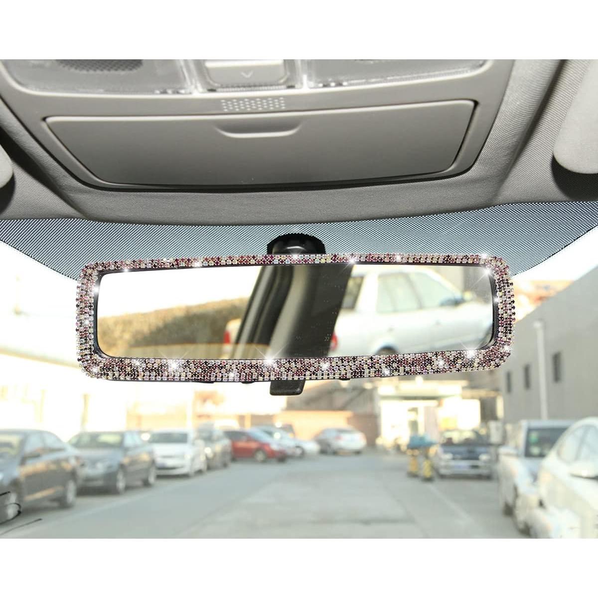 Espejo Retrovisor Trasero BLAU GRUN con Cristales Rhinestone
