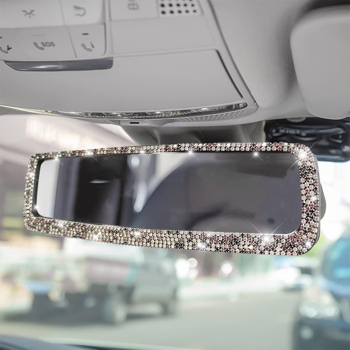 Espejo Retrovisor Trasero BLAU GRUN con Cristales Rhinestone