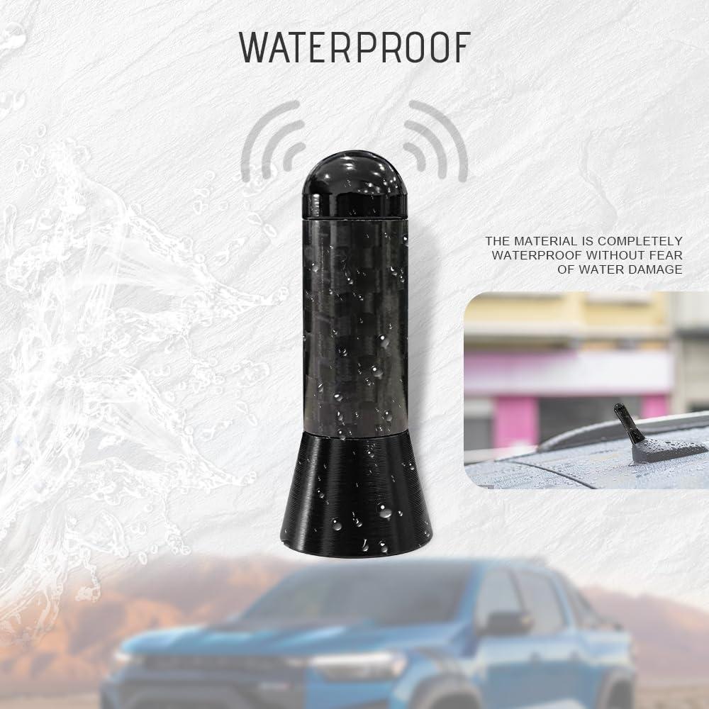 Antena Corta para Coche HAOBO Fibra de Carbono Universal