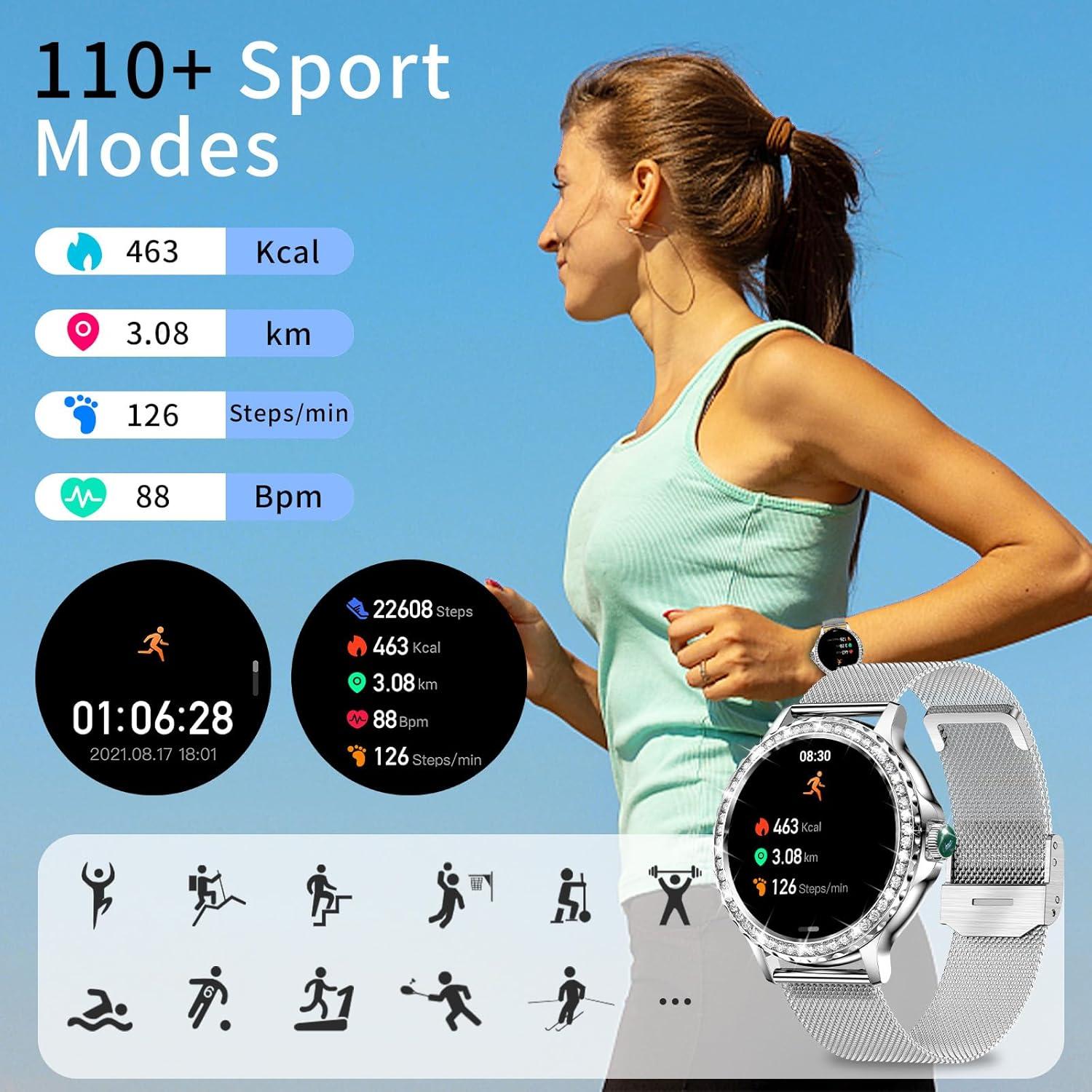 Reloj Inteligente Fitoncloud F19 para Mujeres 1.3" HD Salud