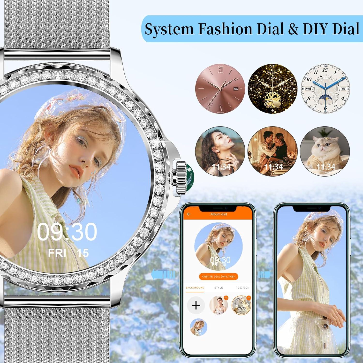 Reloj Inteligente Fitoncloud F19 para Mujeres 1.3" HD Salud
