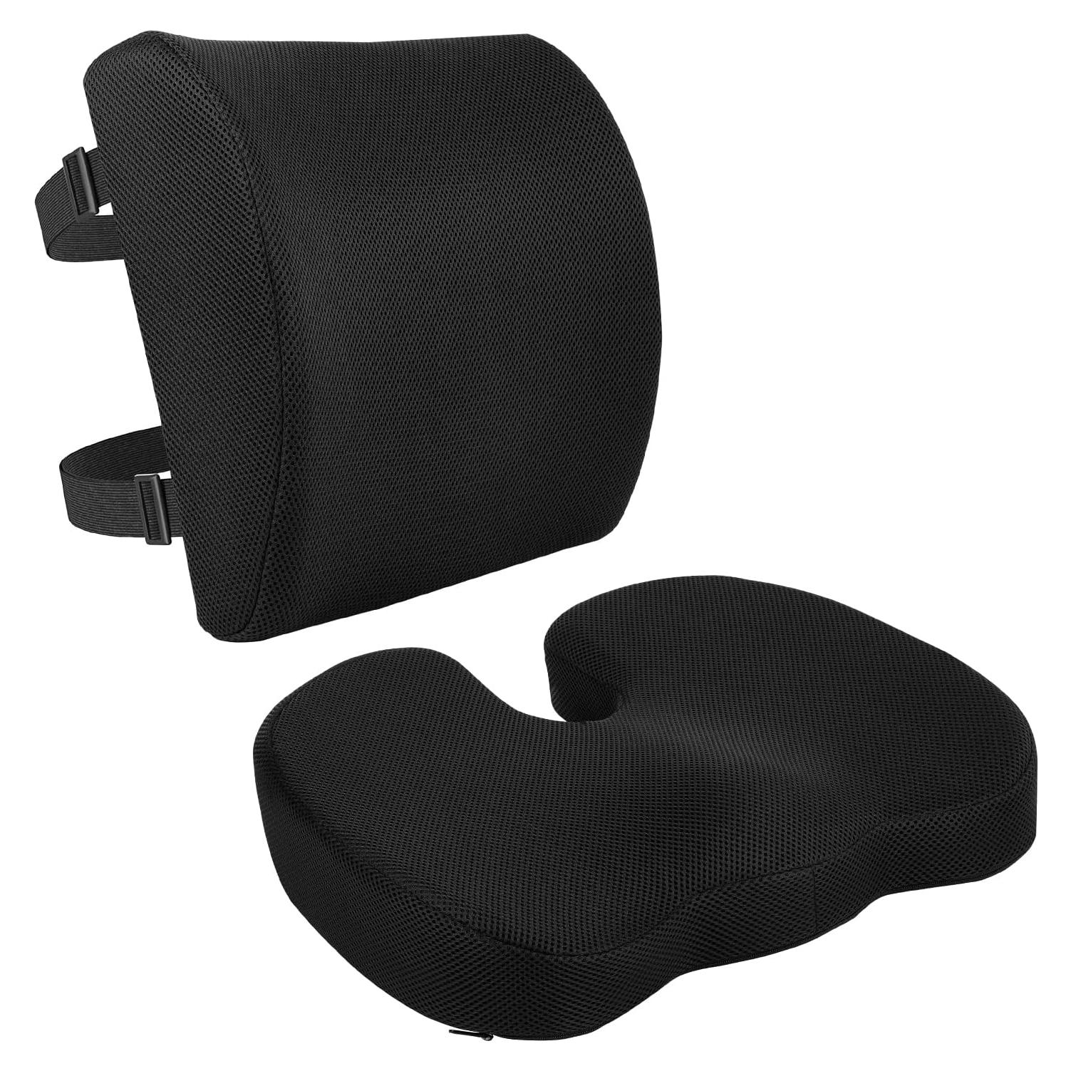 Cojín de Asiento y Soporte Lumbar Amazon Basics Espuma