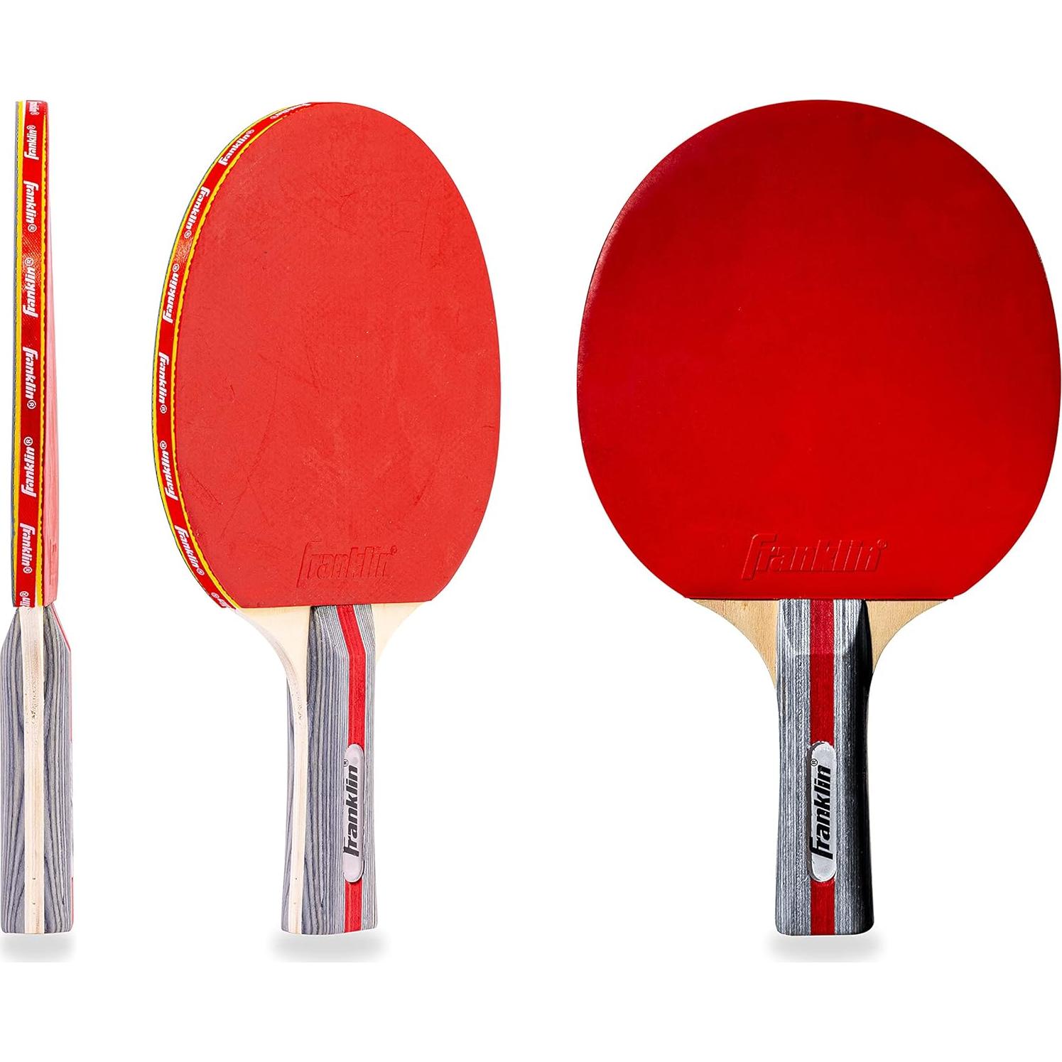 Paleta de Tenis de Mesa Franklin Sports - Rendimiento - Rojo/Gris