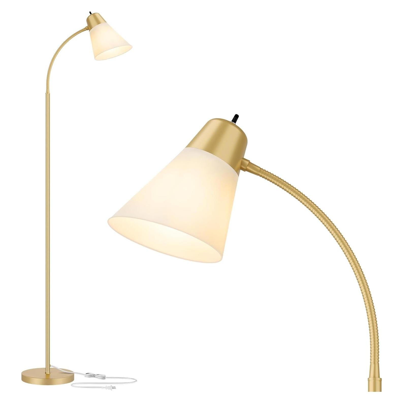 Lámpara de Pie Ajustable Coucrek con Brazo Flexible 185.9 cm